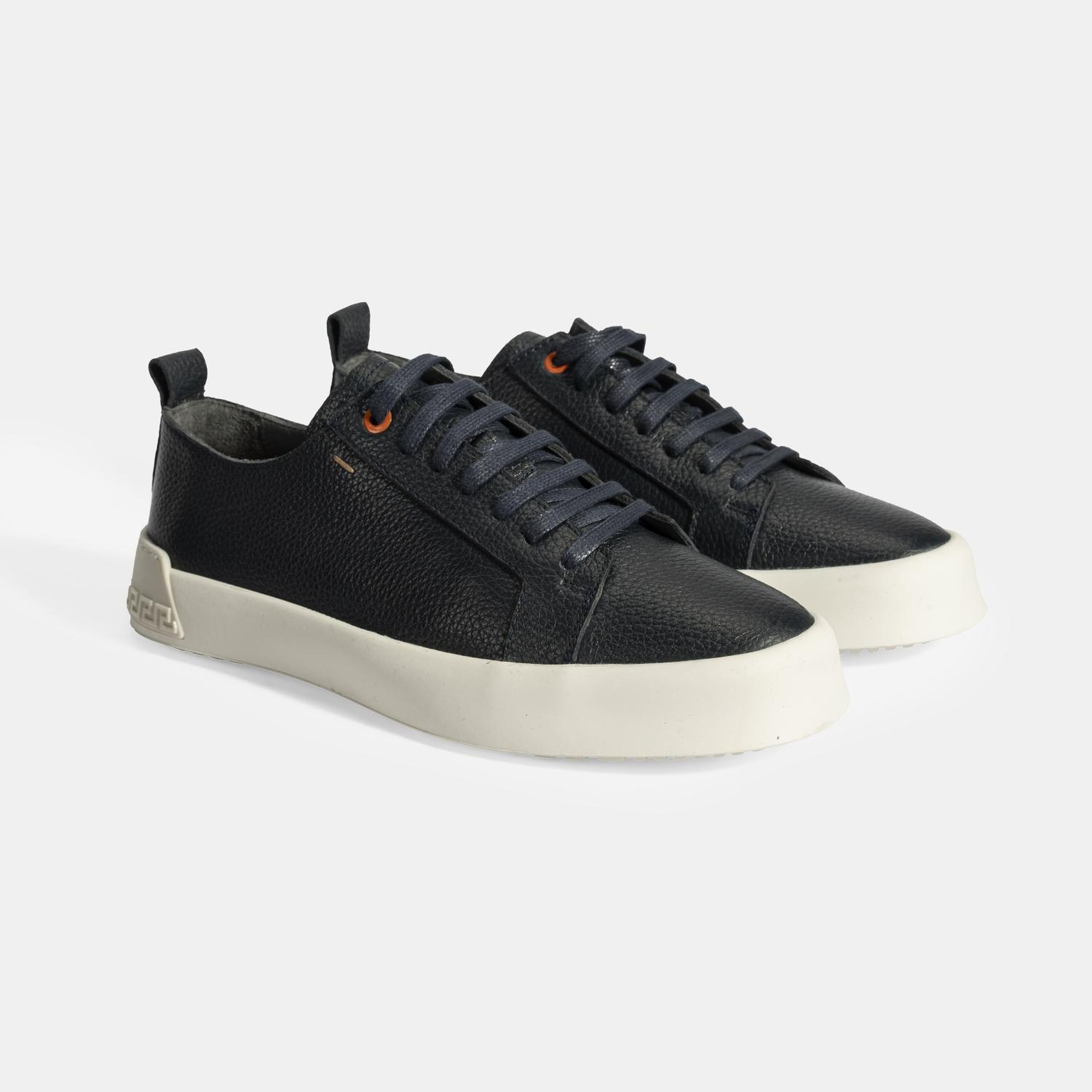 Erkek Lacivert Bağcıklı Deri Günlük Ayakkabı