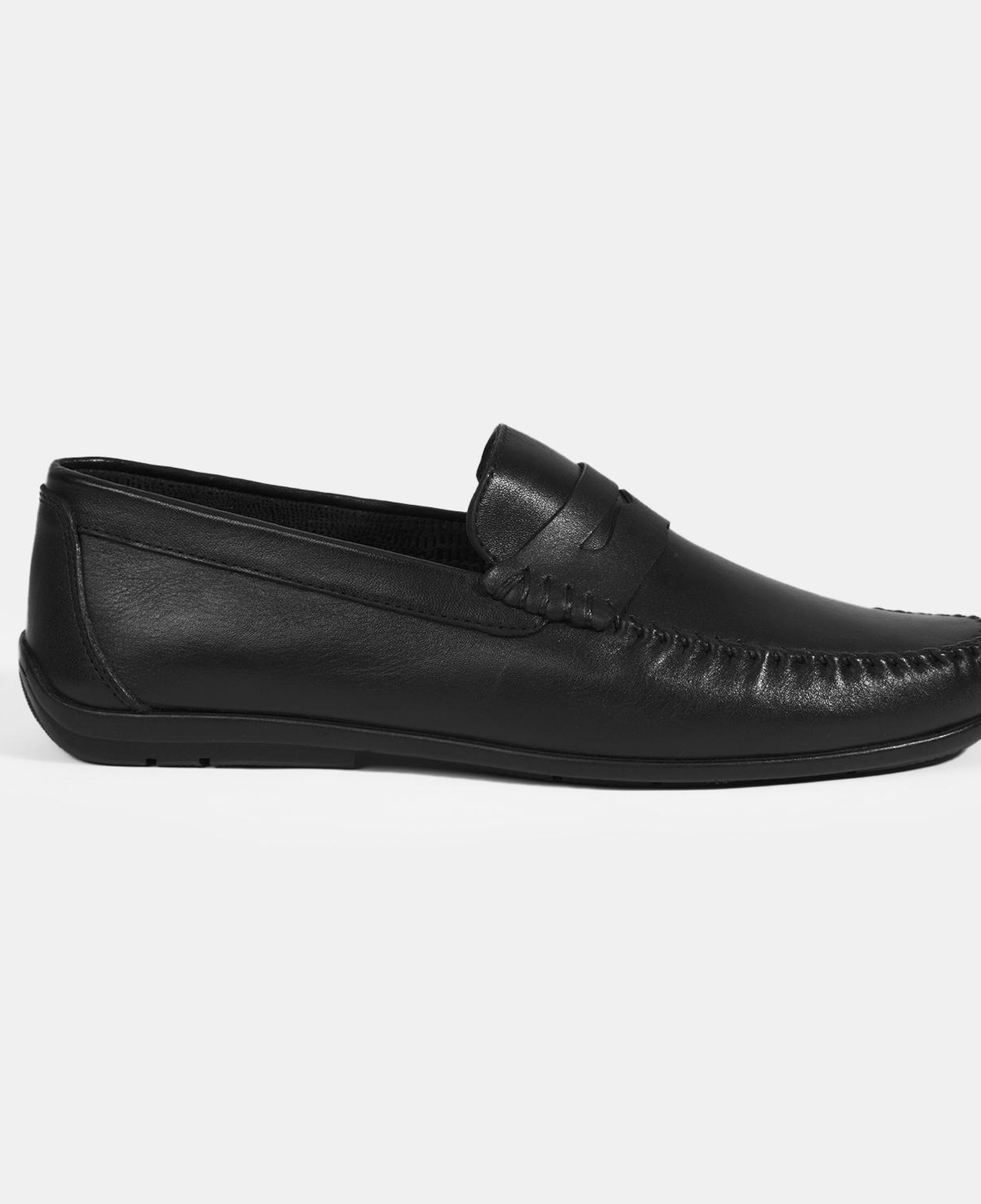 Jovian Siyah Erkek Deri Slip-On Loafer
