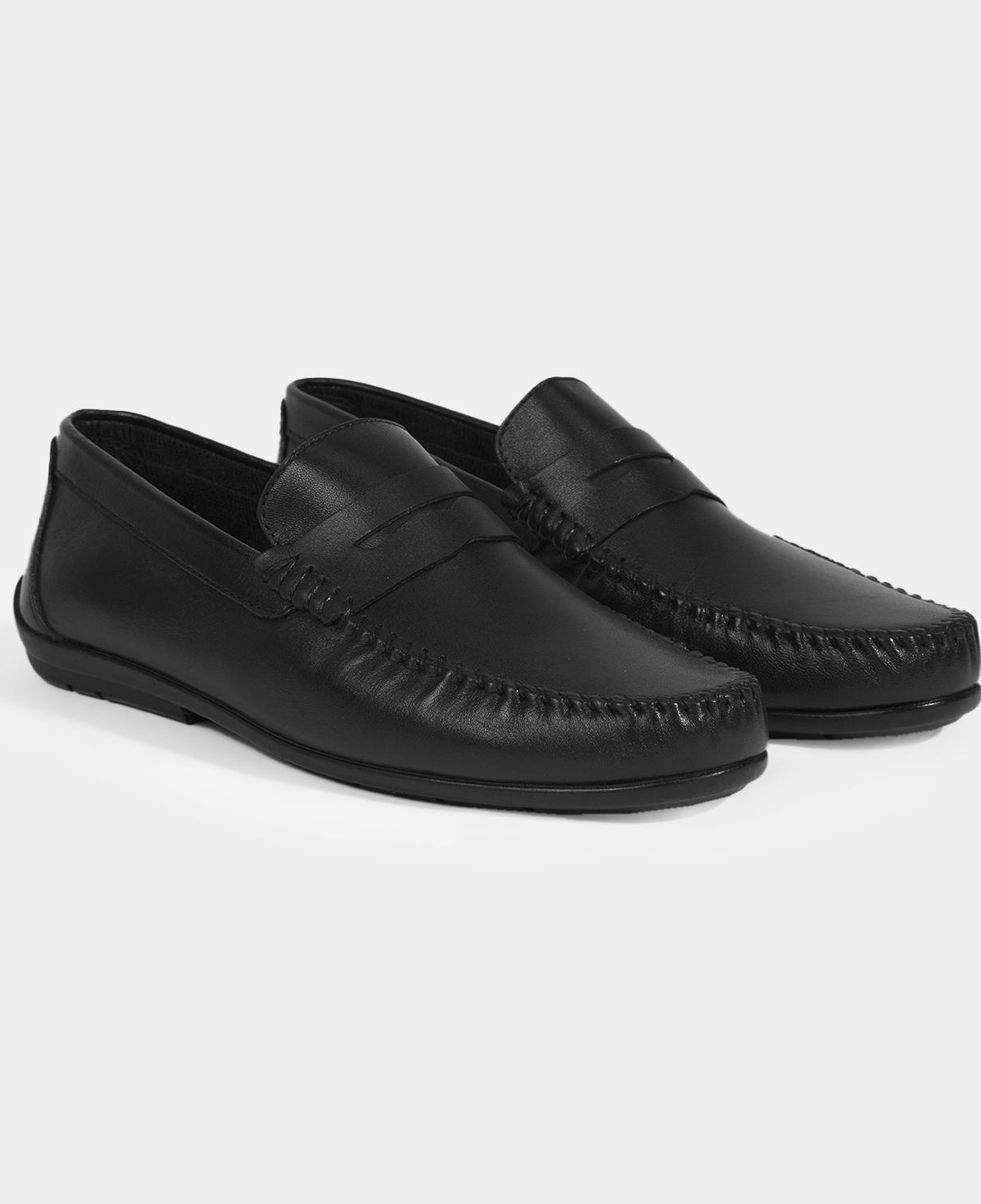 Jovian Siyah Erkek Deri Slip-On Loafer