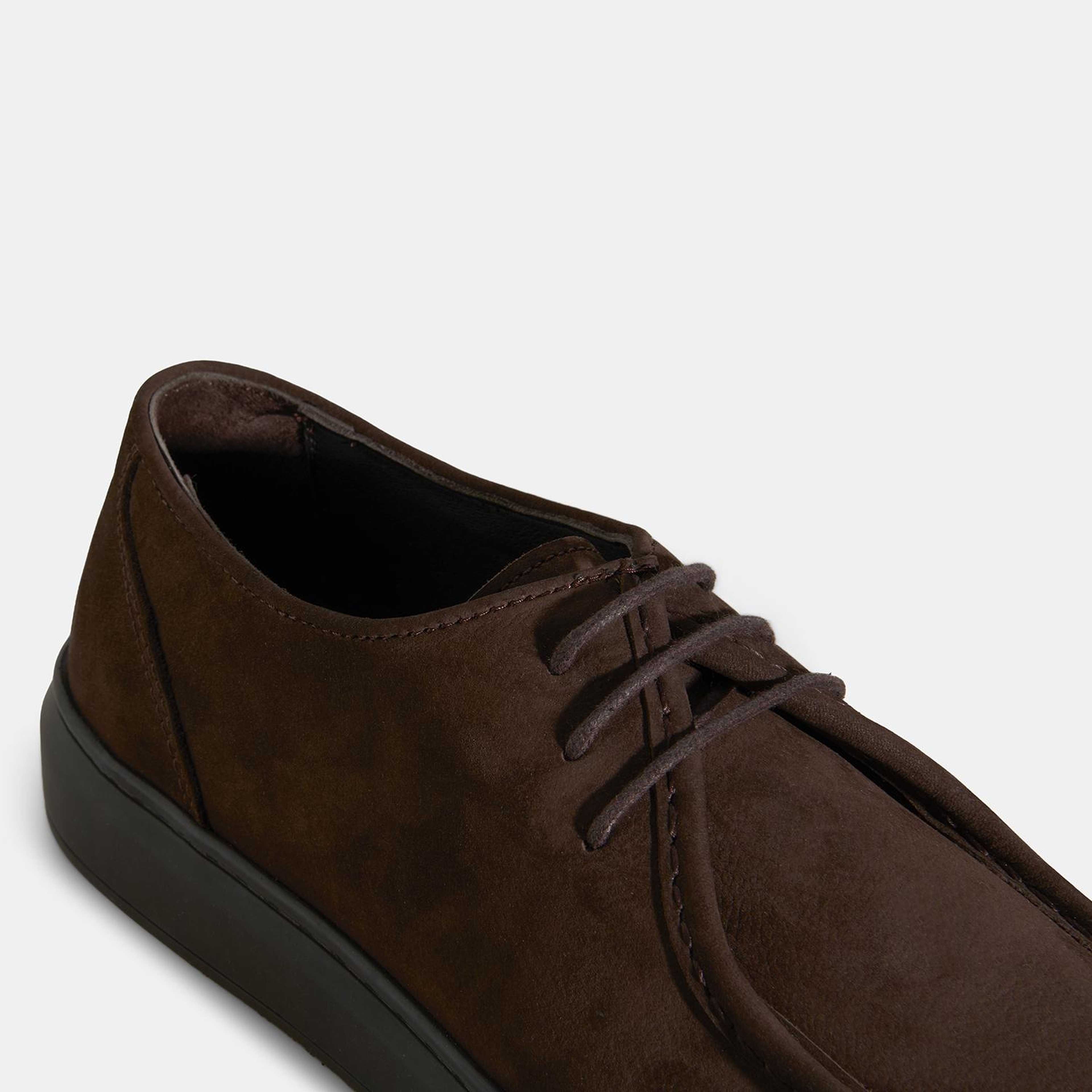 Erkek Kahve Bağcıklı Nubuk Deri Günlük Ayakkabı