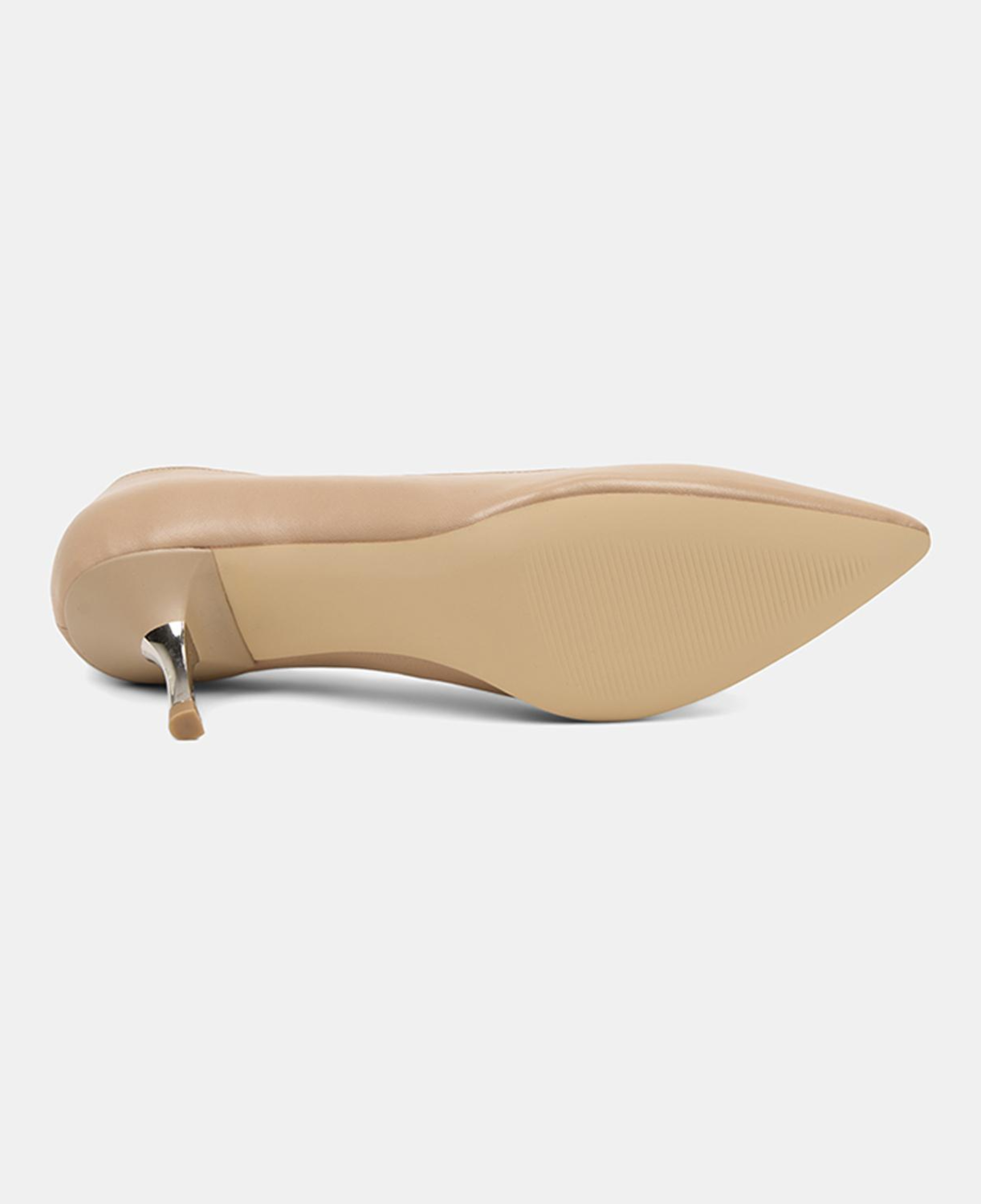 Kadın Ten Sivri Burunlu Deri Stiletto