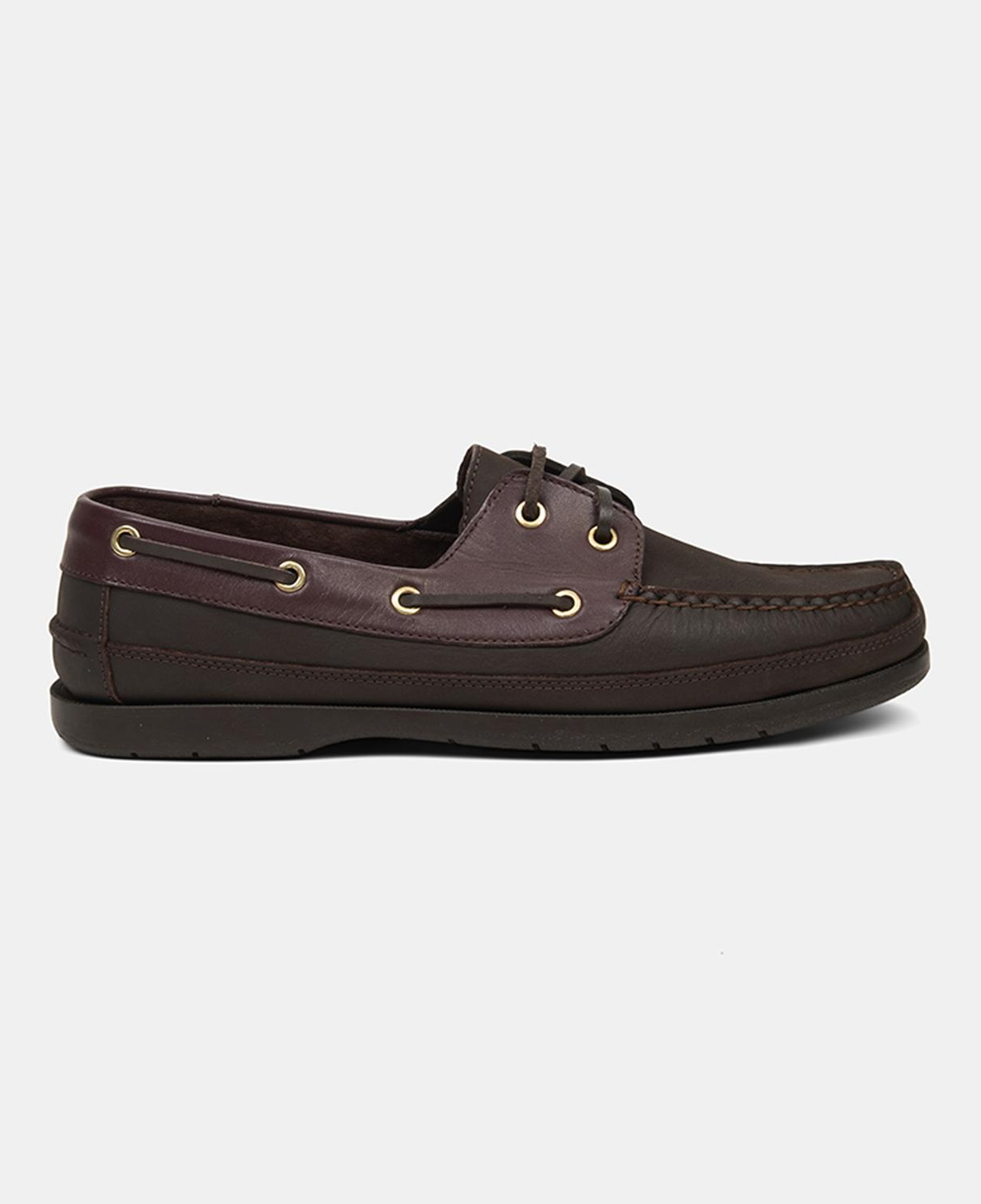 Erkek Acı Kahve - Bordo Detaylı Nubuk Deri Loafer