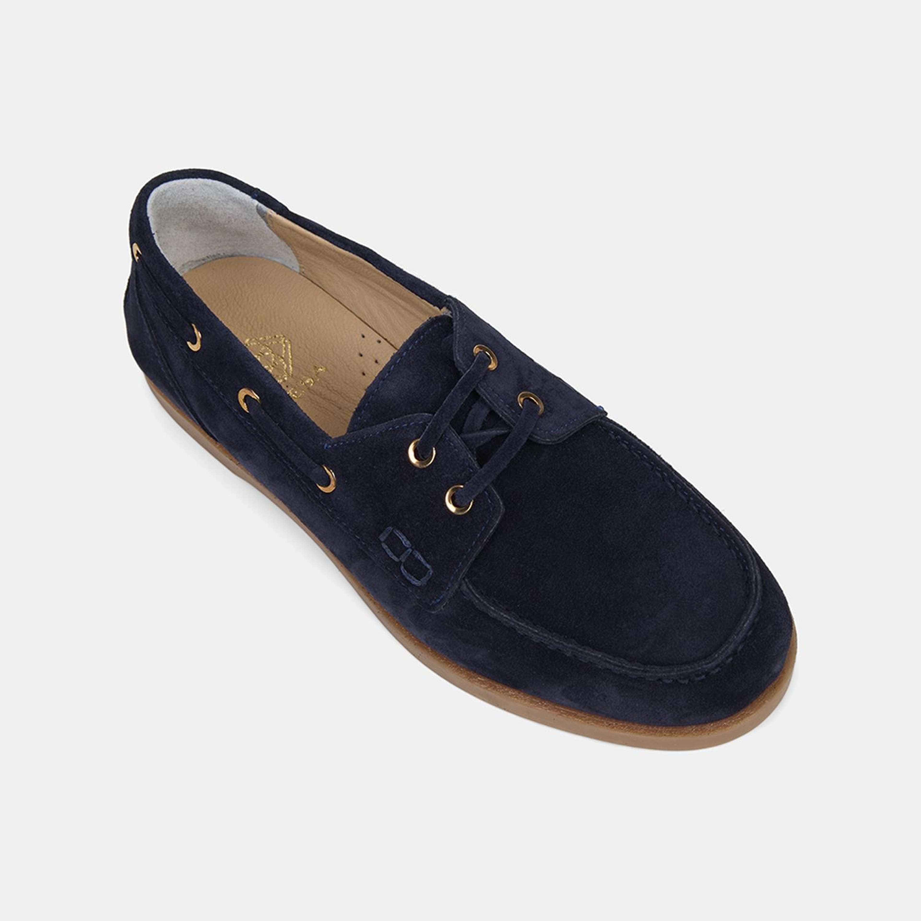 Kadın Lacivert Bağcık Detaylı Süet Deri Loafer