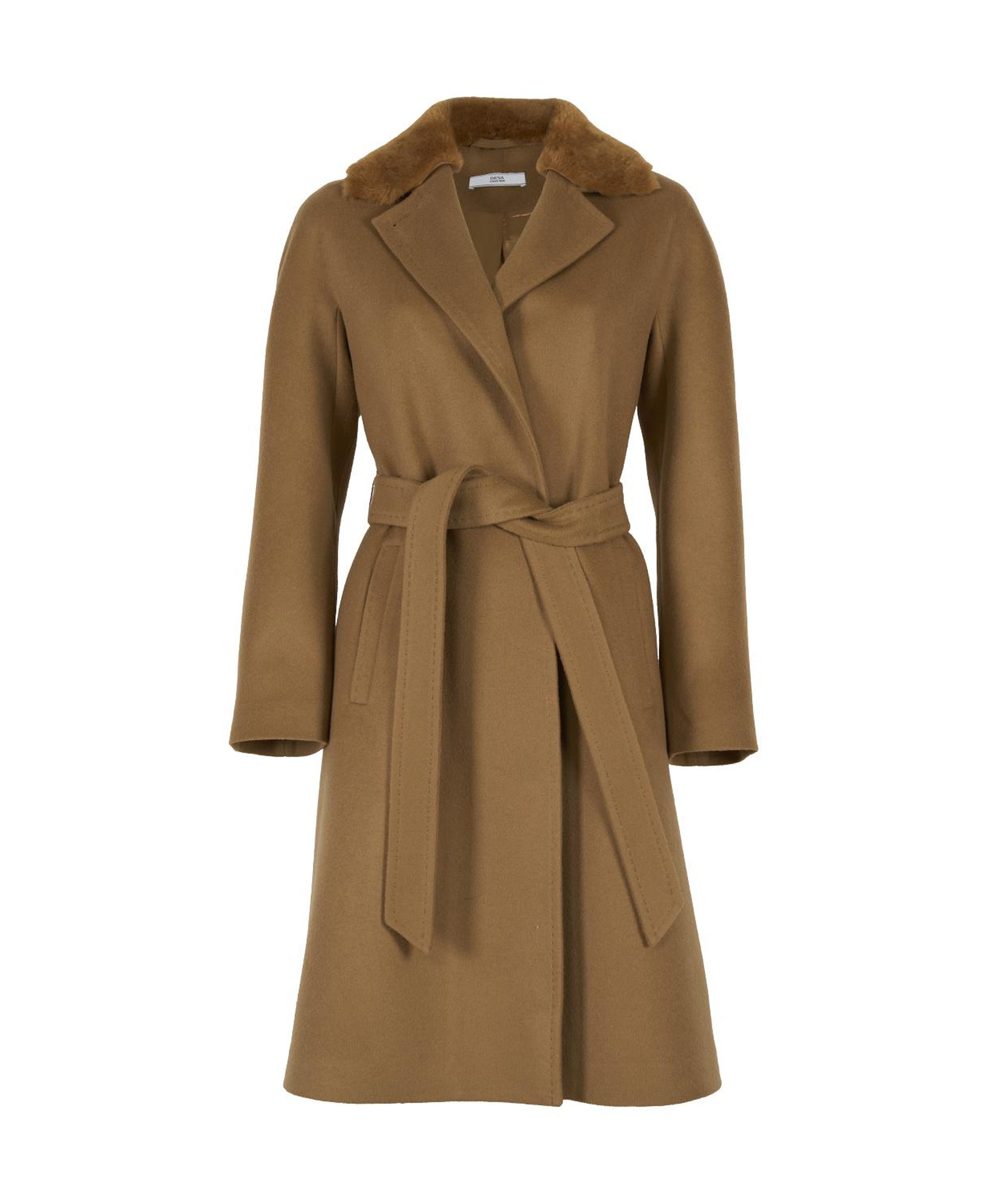 Capella Kahve Kadın Kürk Yakalı Pardösü