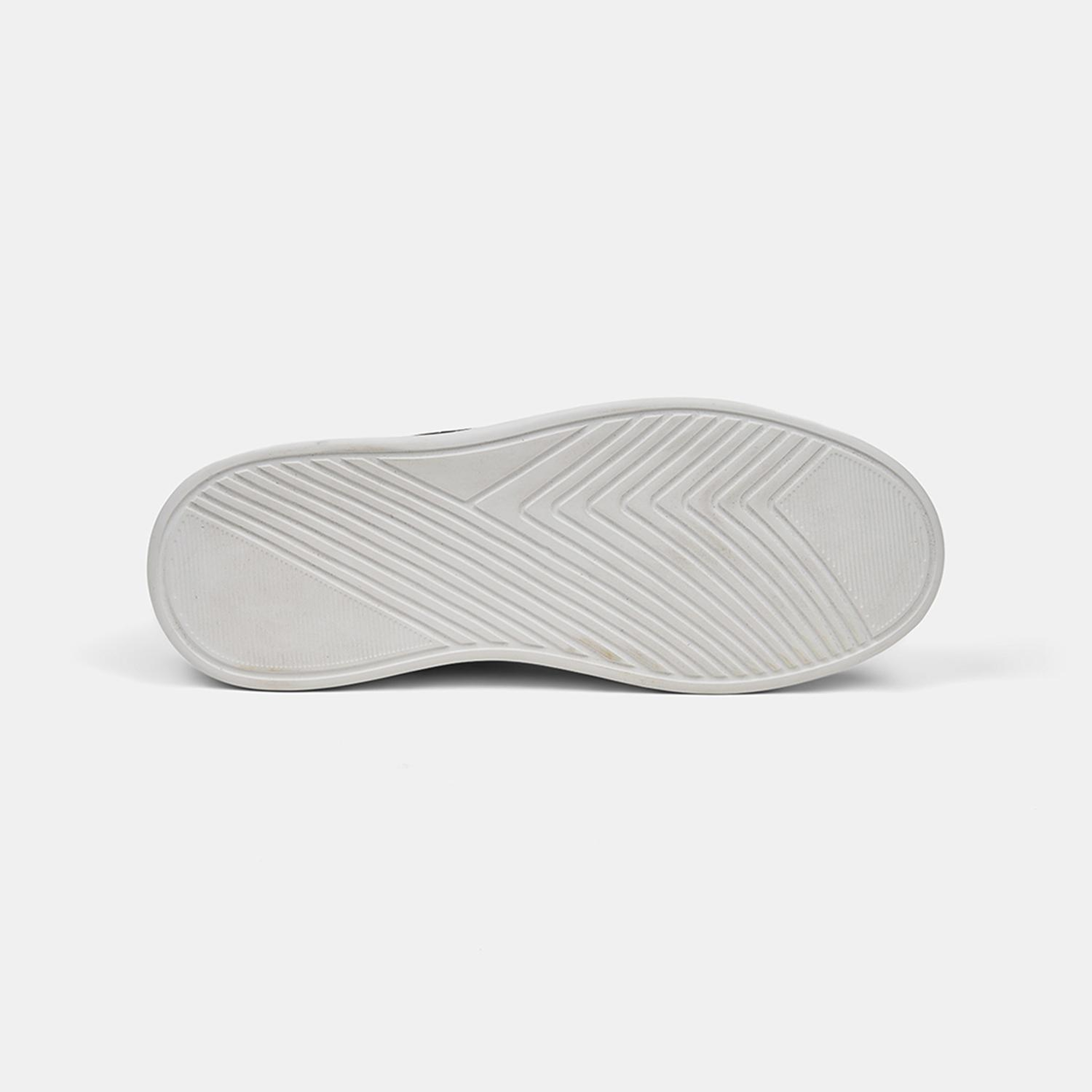 Erkek Siyah Bağcıklı Kroko Baskılı Deri Sneaker