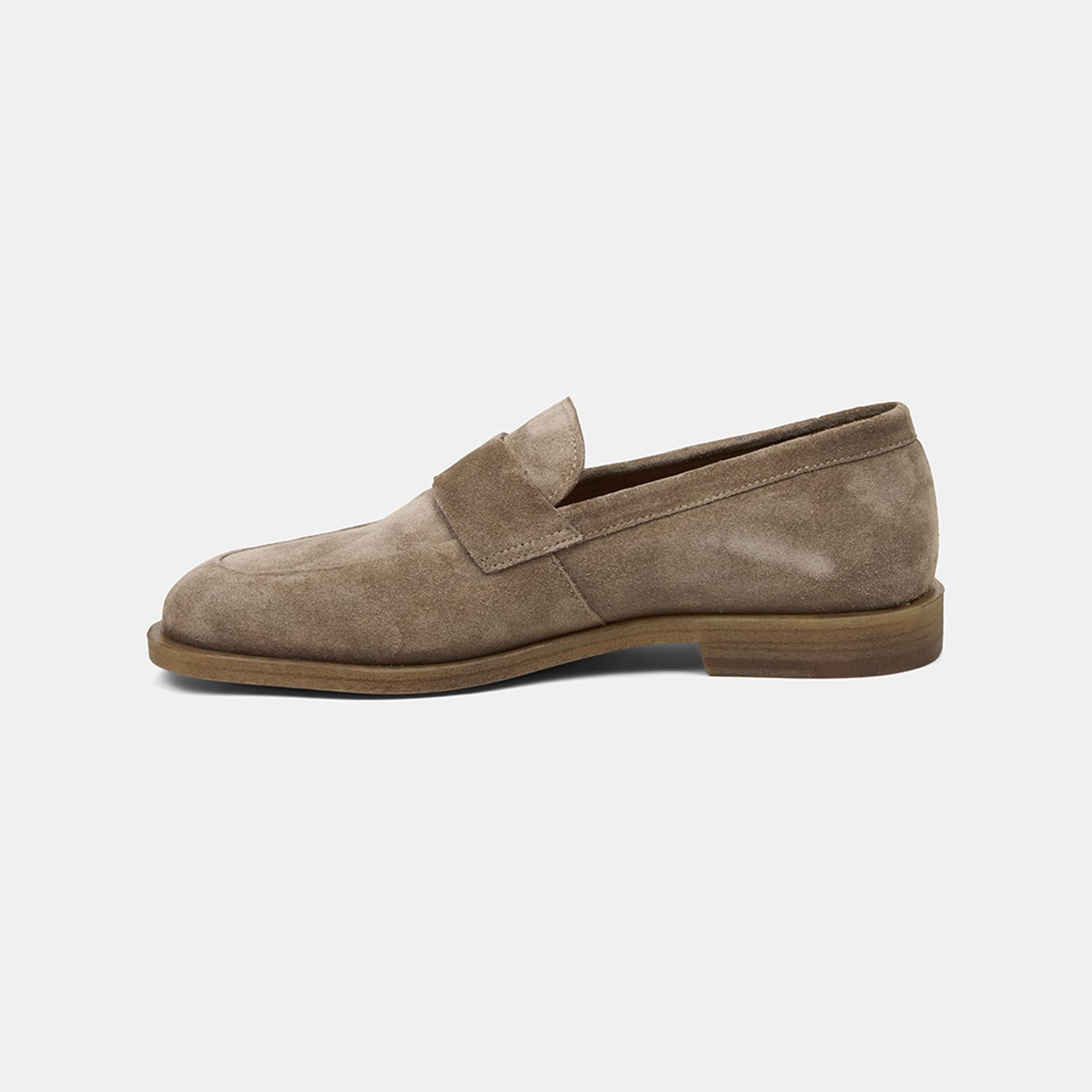Erkek Vizon Metal Detaylı Süet Loafer