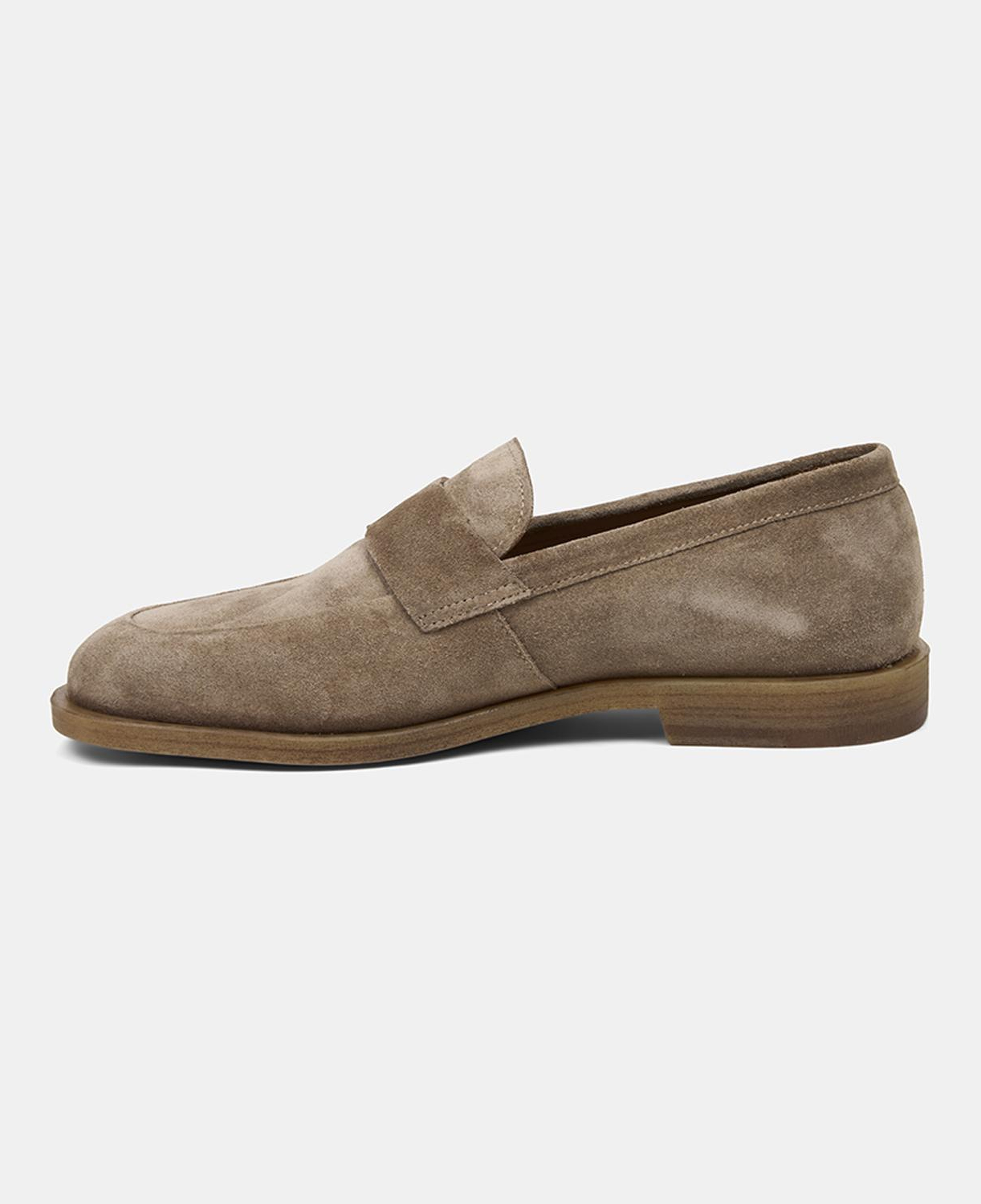 Erkek Vizon Metal Detaylı Süet Loafer