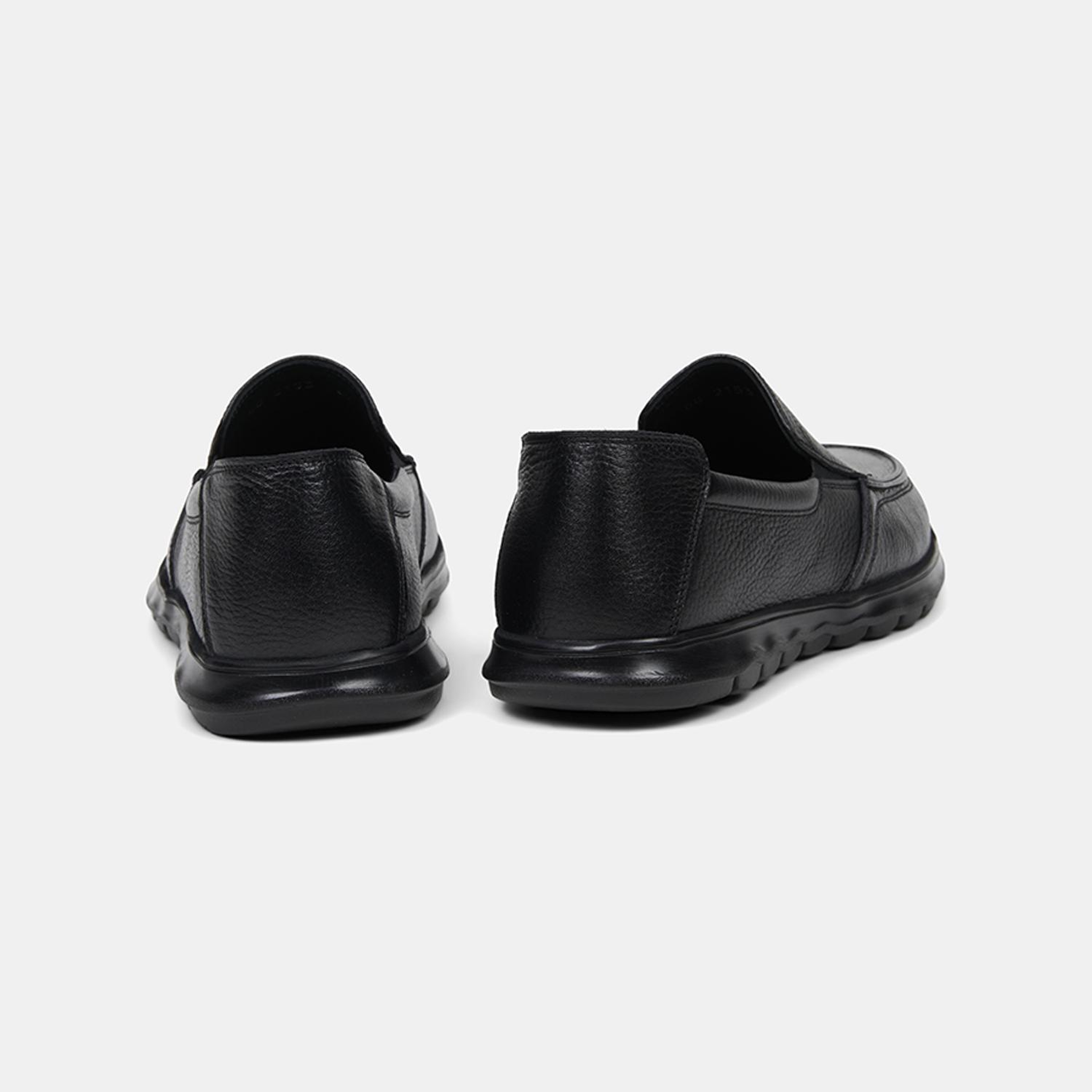 Erkek Siyah Günlük Dokulu Deri Loafer