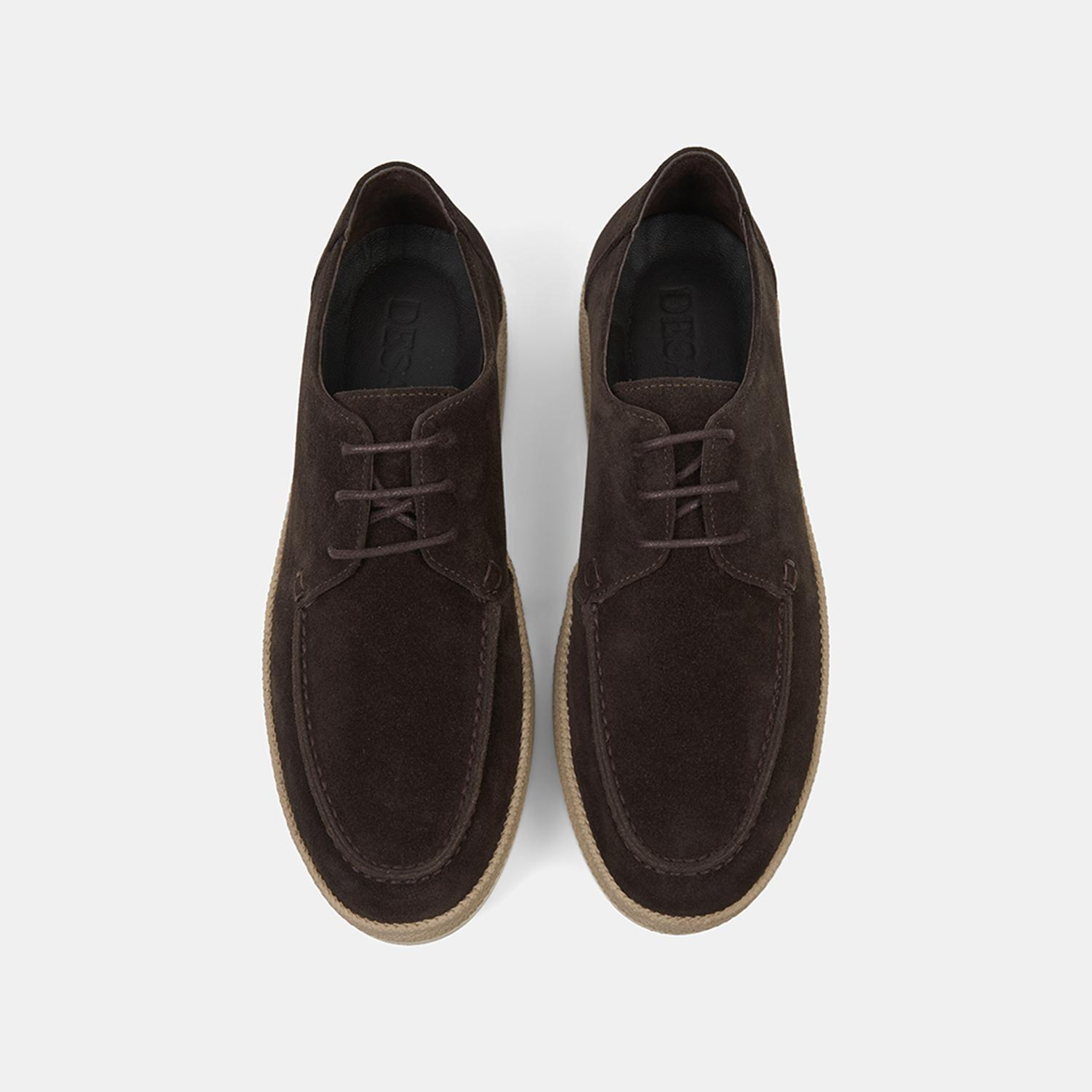 Erkek Acı Kahve Bağcıklı Süet Deri Günlük Ayakkabı