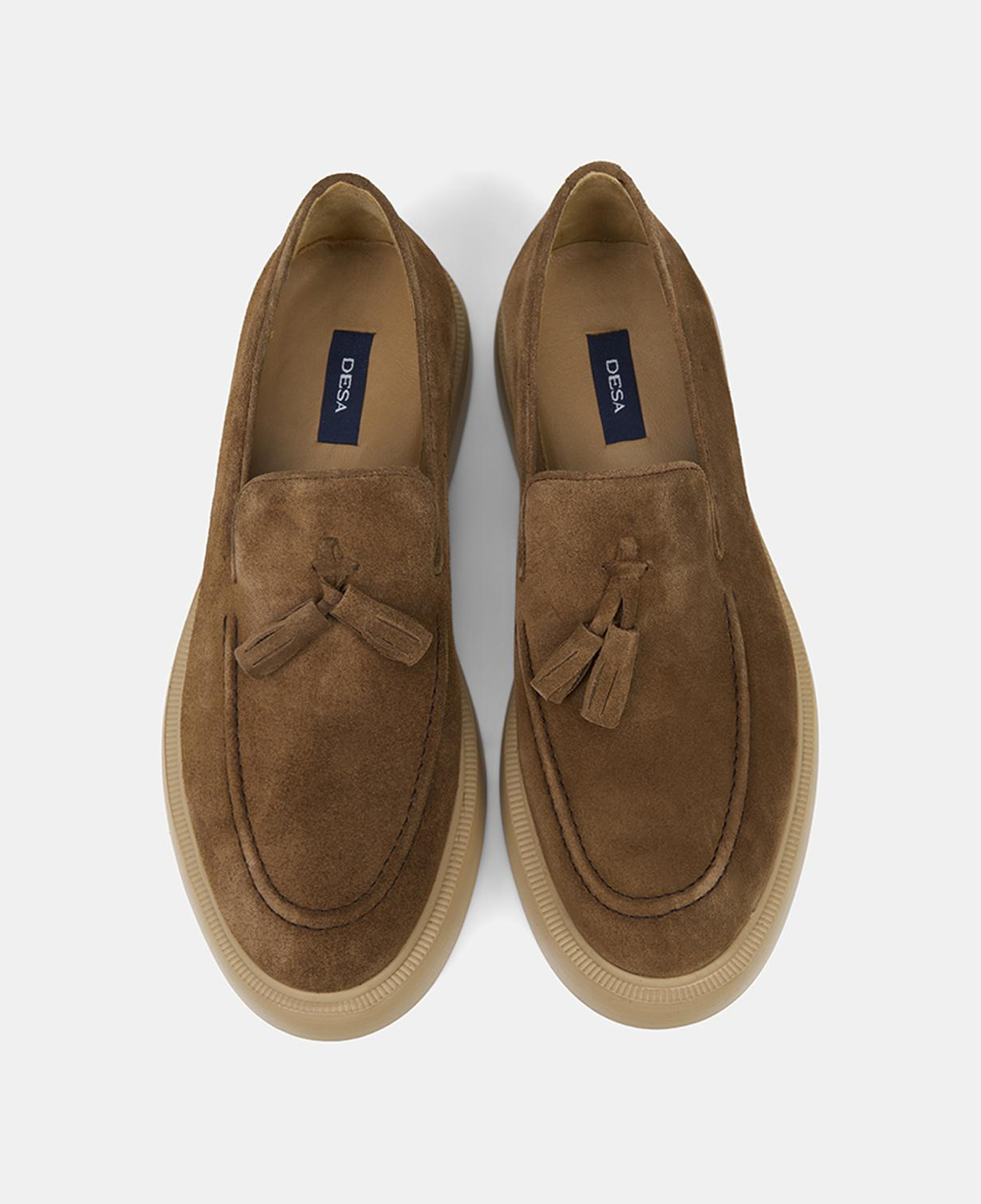 Erkek Taba Püskül Detaylı Klasik Süet Loafer