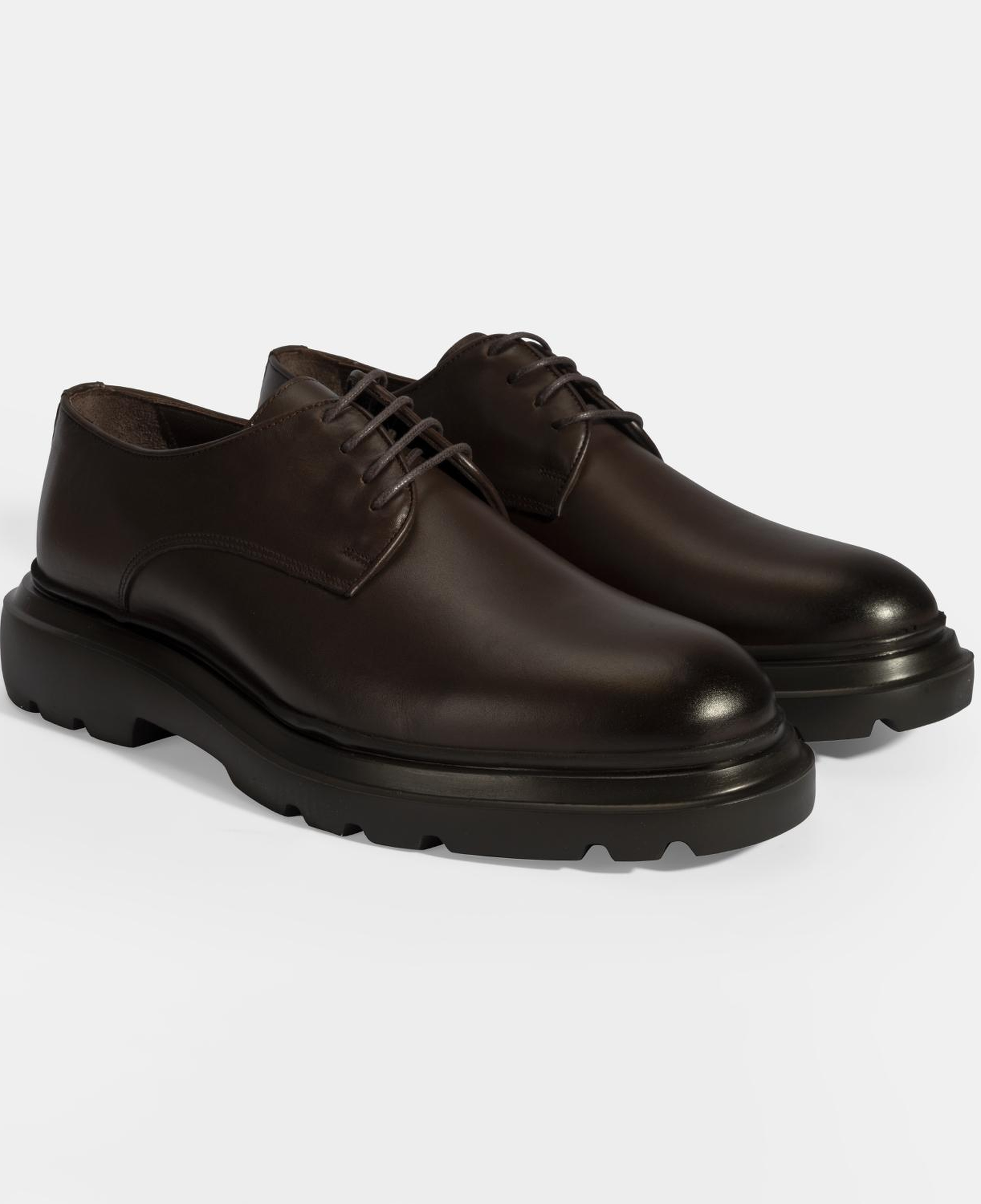 Erkek Kahve Bağcıklı Deri Klasik Ayakkabı