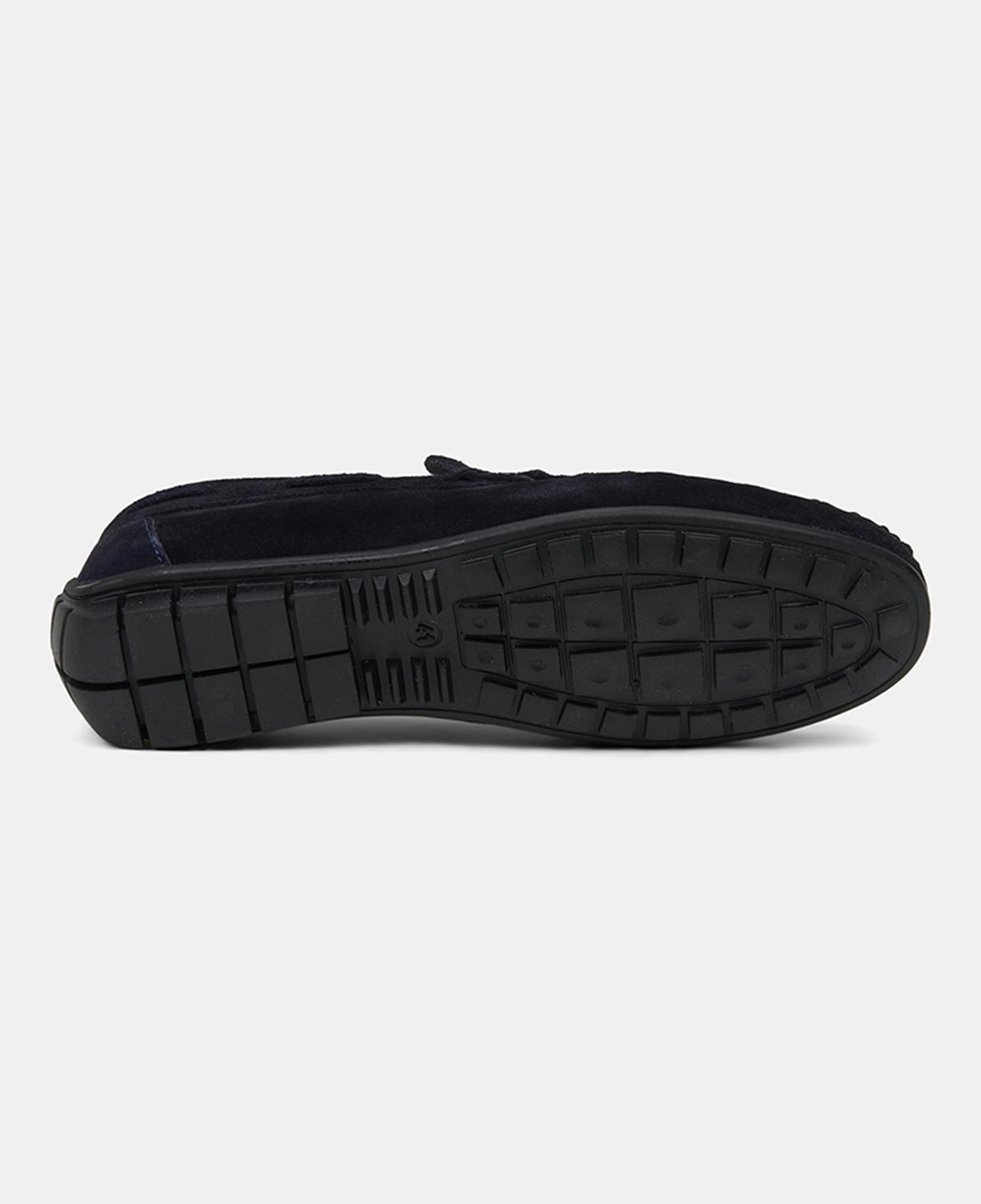 Erkek Lacivert Bağcık Detaylı Süet Loafer