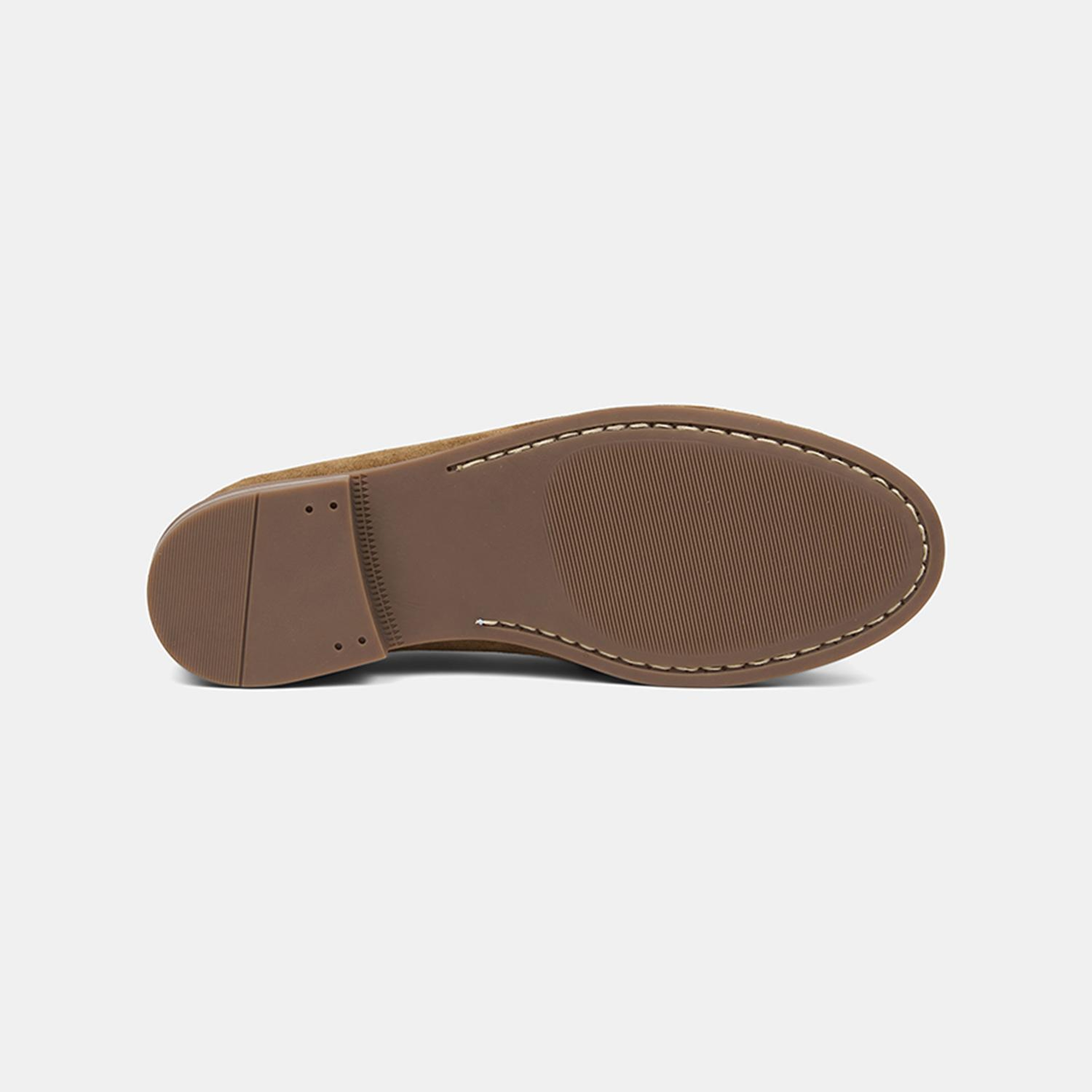 Kadın Taba Metal Aksesuarlı Süet Loafer