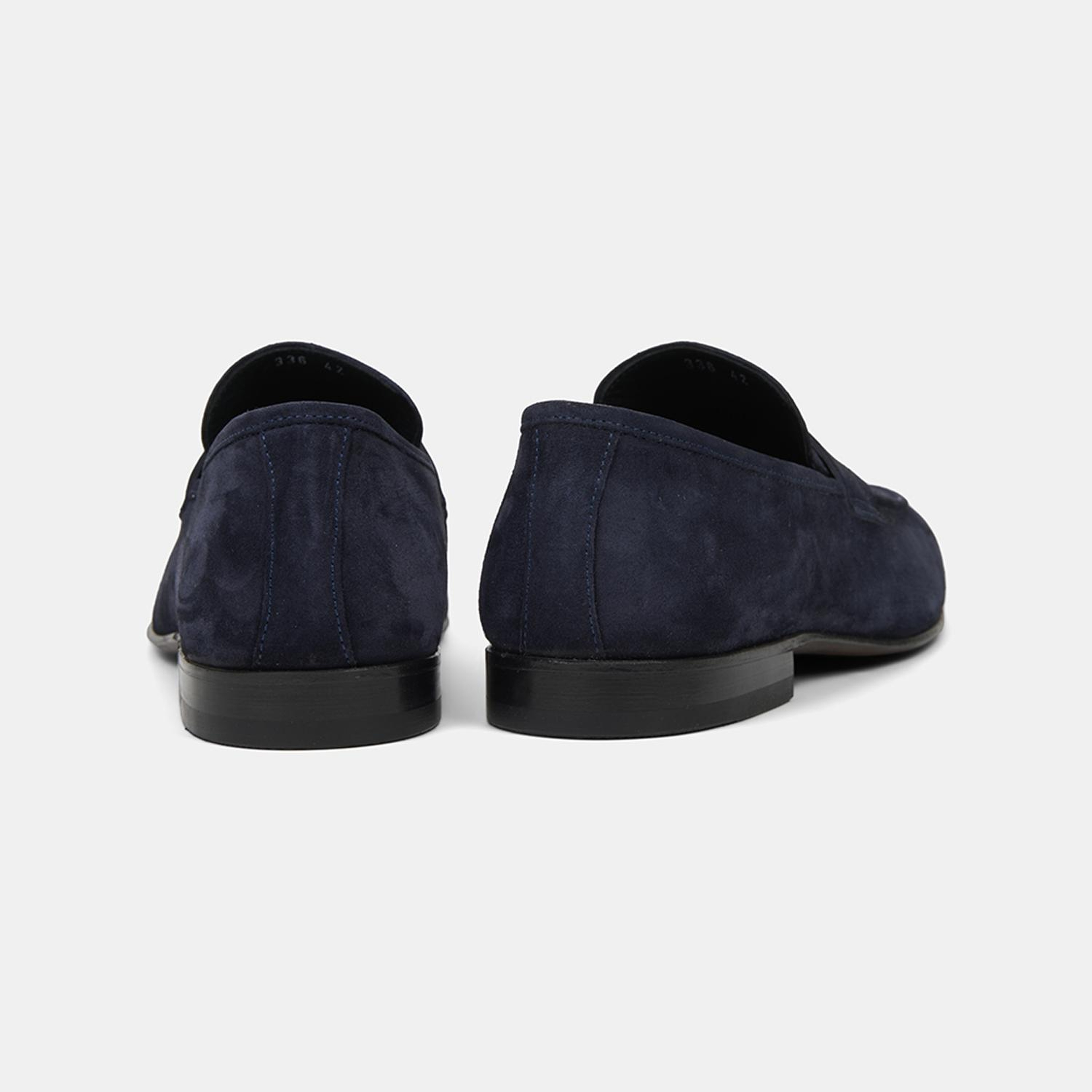 Erkek Lacivert Klasik Süet Loafer