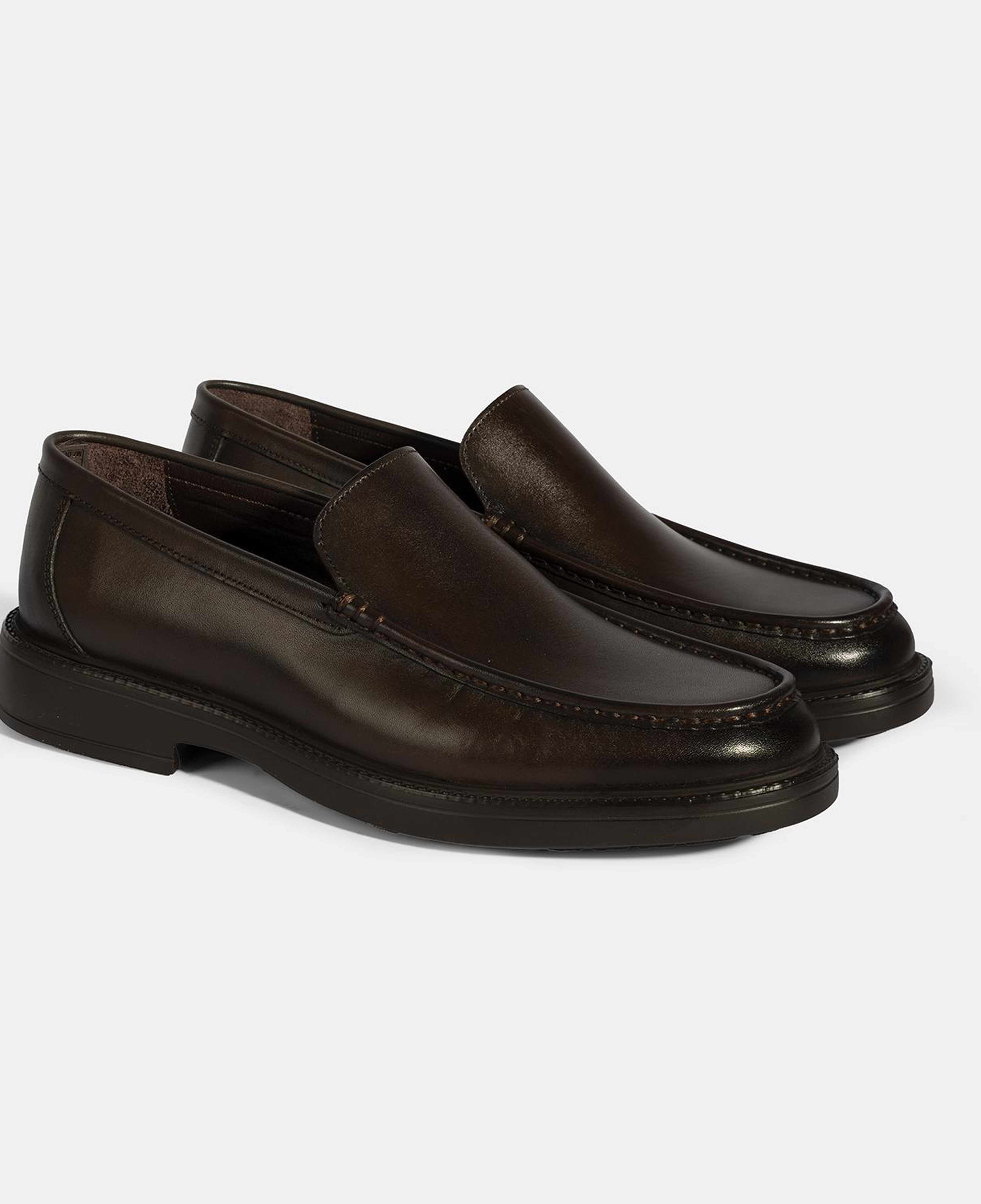 Erkek Kahve Deri Loafer