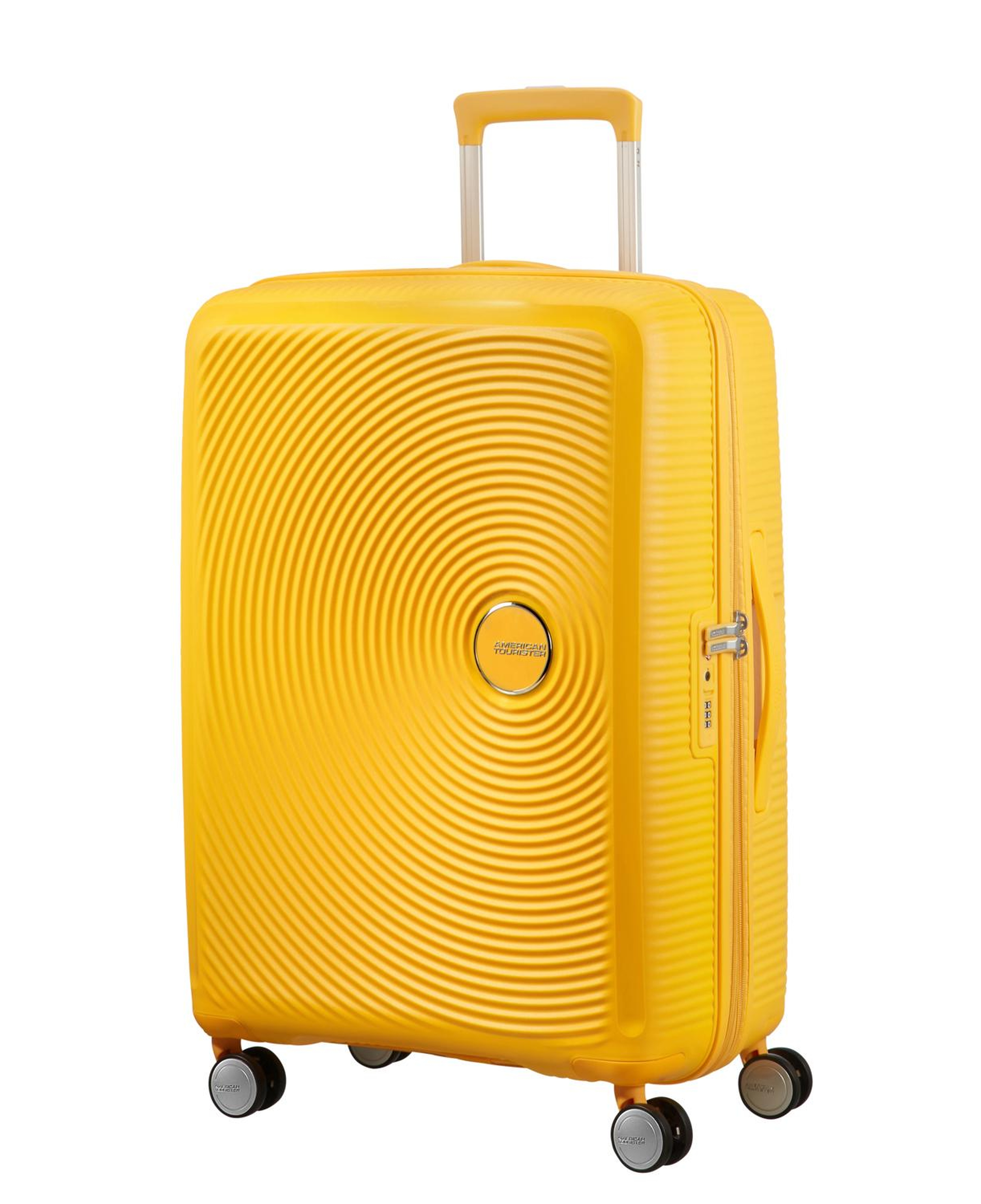 American Tourister Sarı Soundbox - Körüklü 67 cm Orta Boy Sert Valiz
