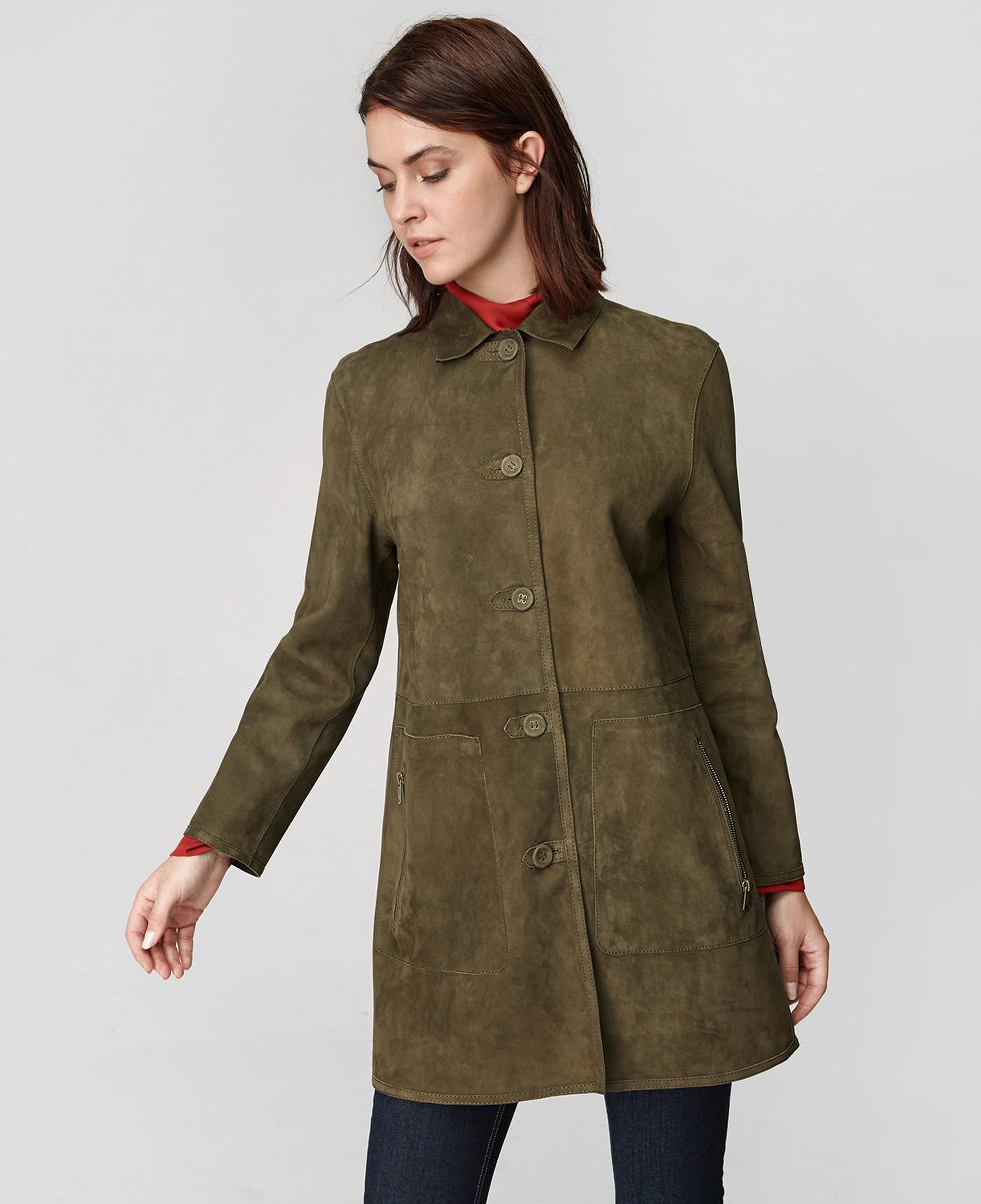 Simonetta Kadın Çift Taraflı Deri Pardösü