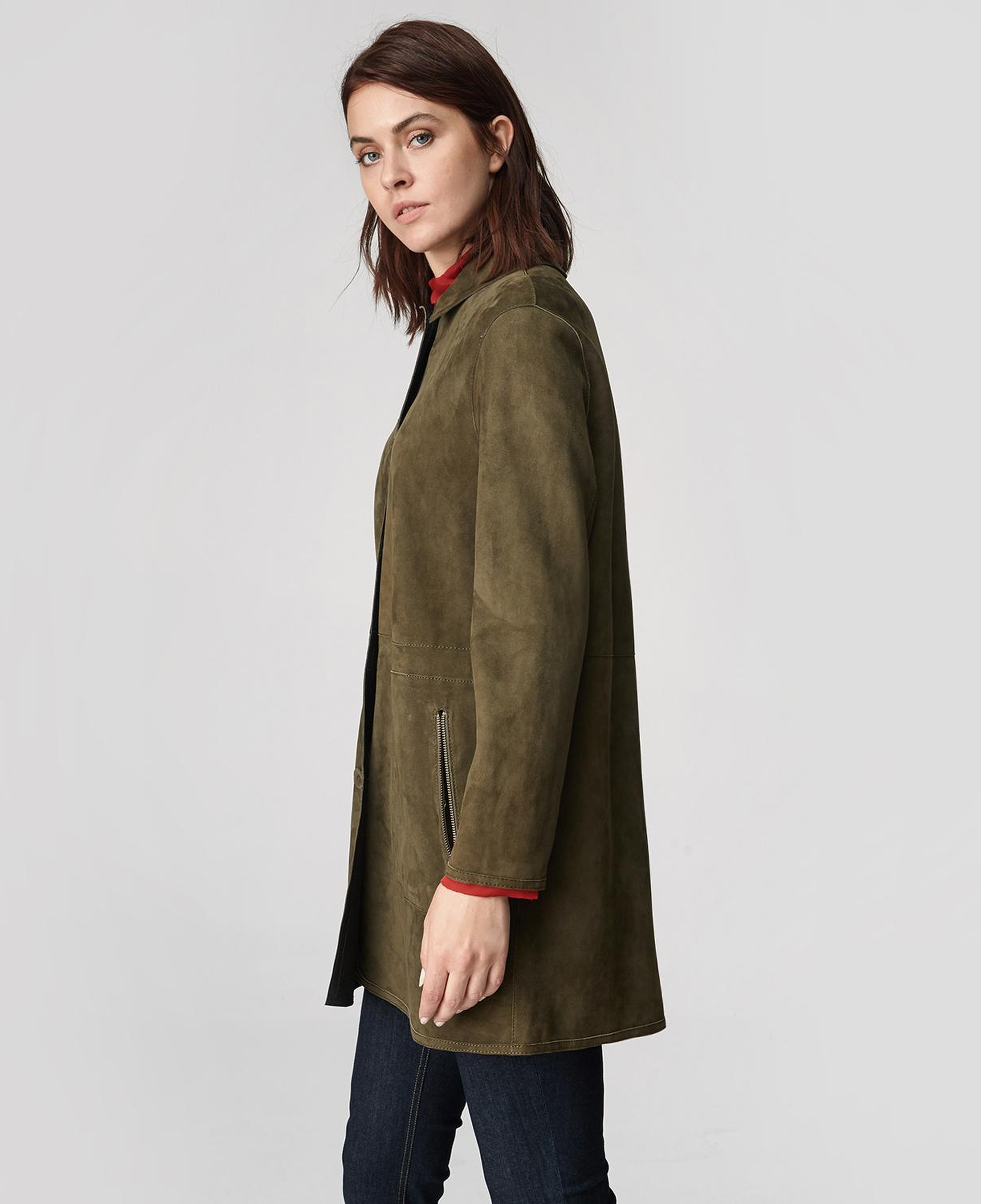 Simonetta Kadın Çift Taraflı Deri Pardösü