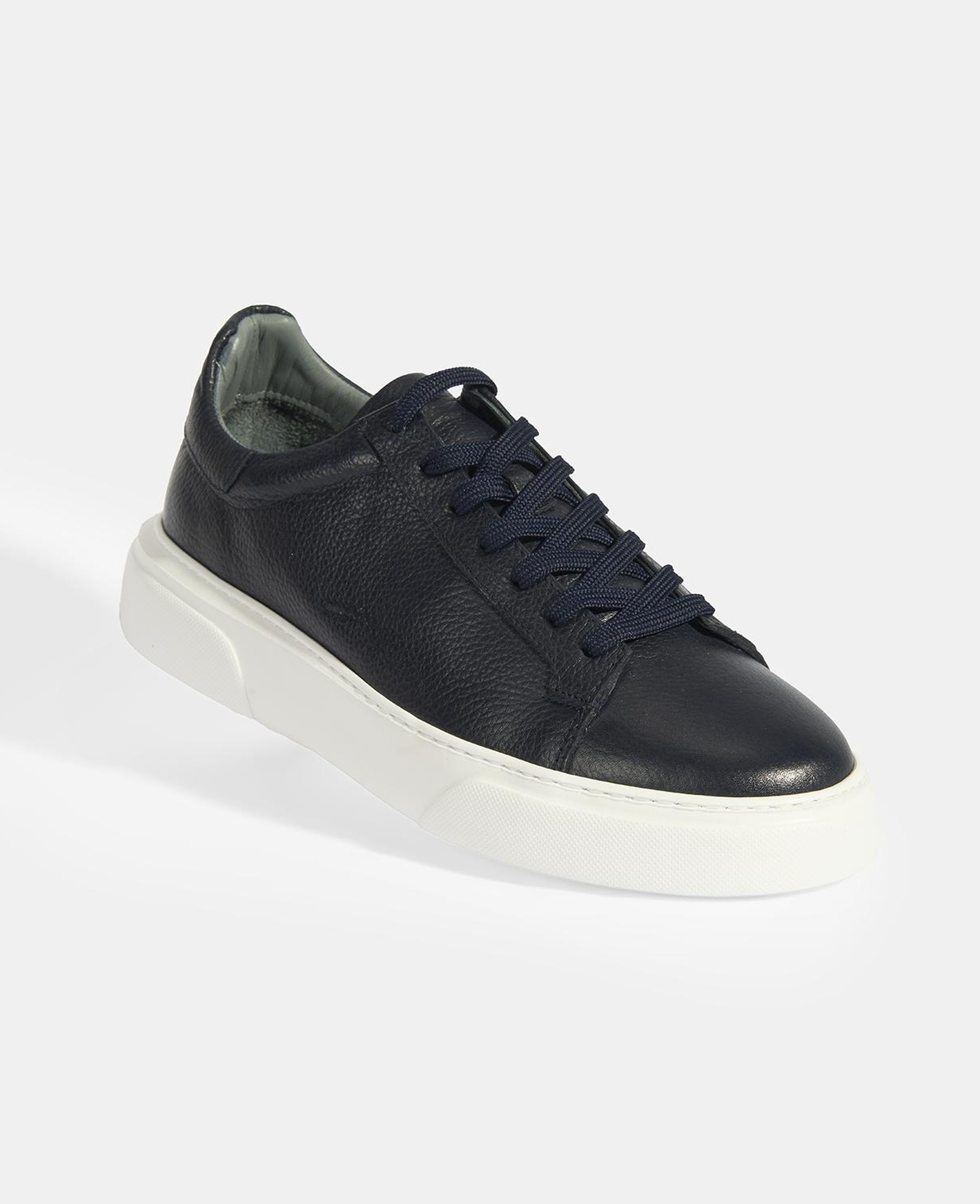 Reminya Lacivert Erkek Deri Bağcıklı Günlük Ayakkabı