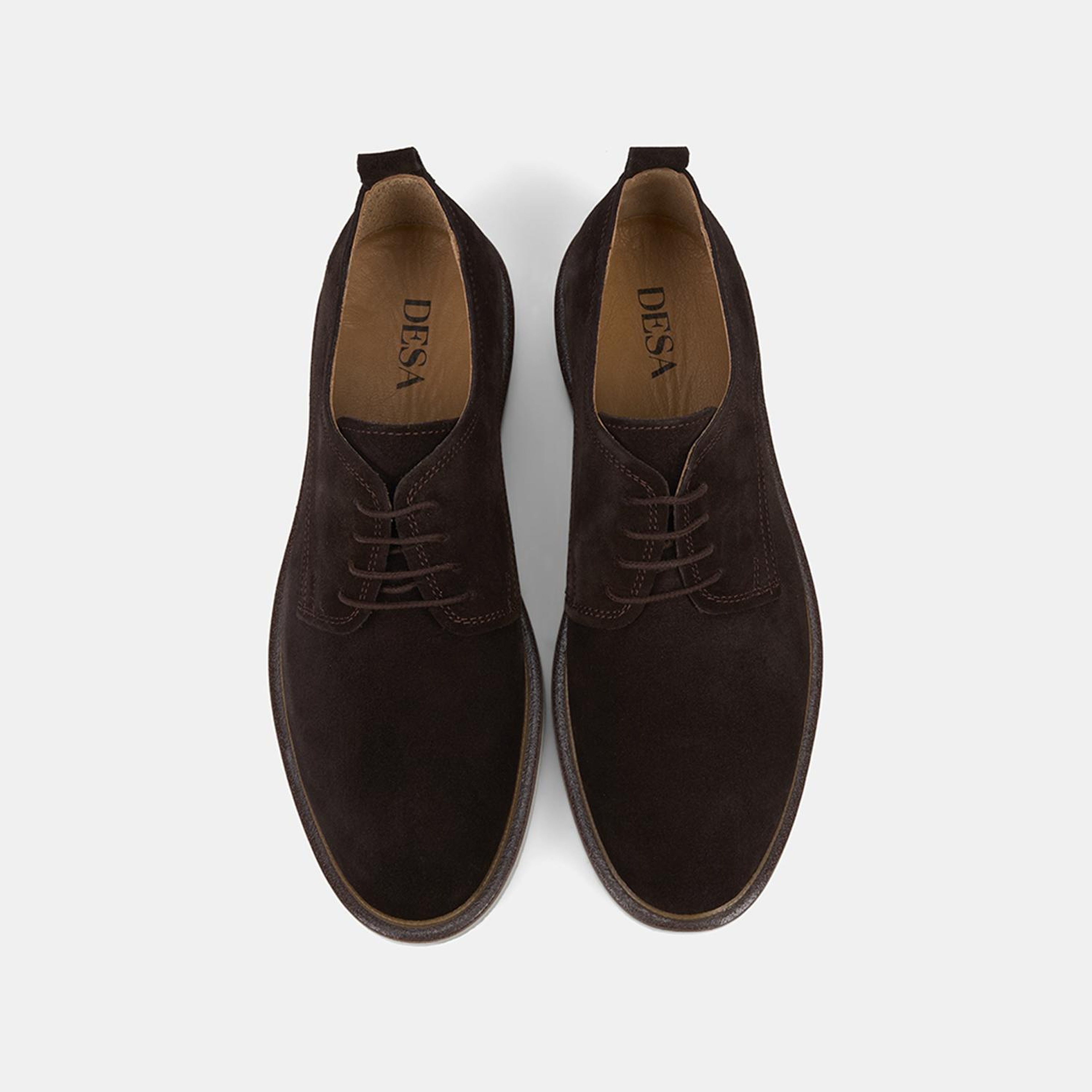 Erkek Kahve Bağcıklı Süet Deri Klasik Ayakkabı