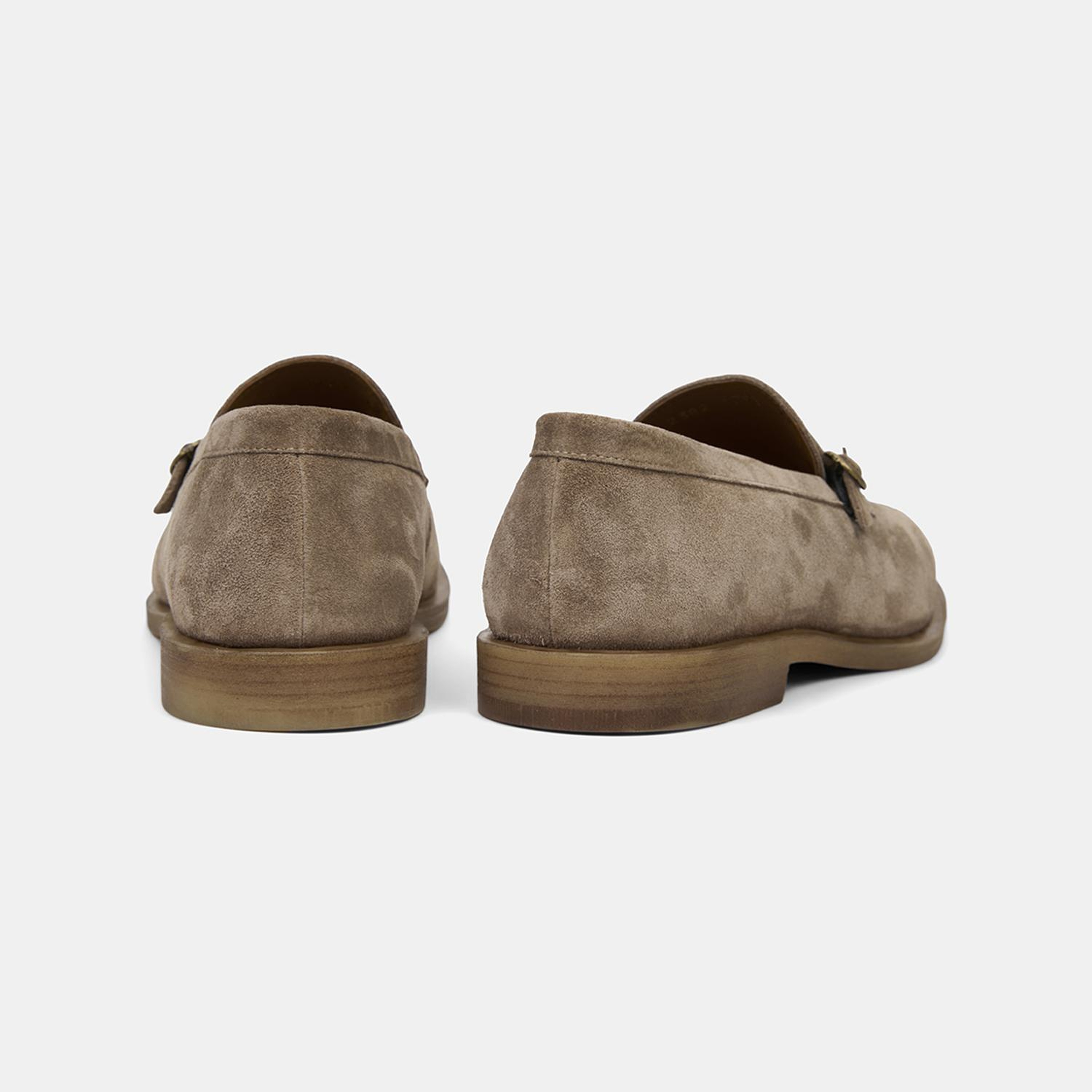 Erkek Vizon Metal Detaylı Süet Loafer