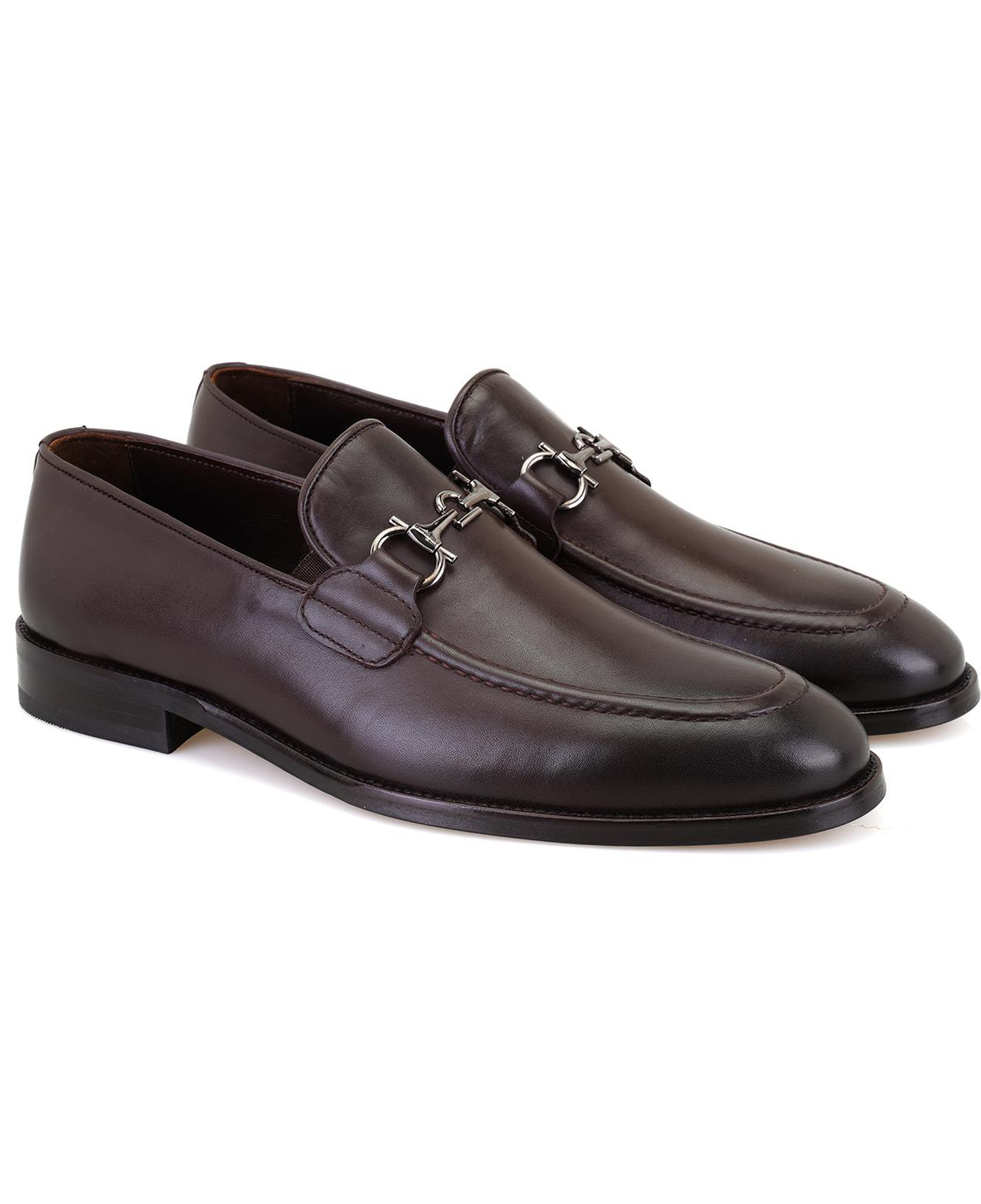 Kane Kahve Erkek Toka Aksesuarlı Deri Klasik Ayakkabı