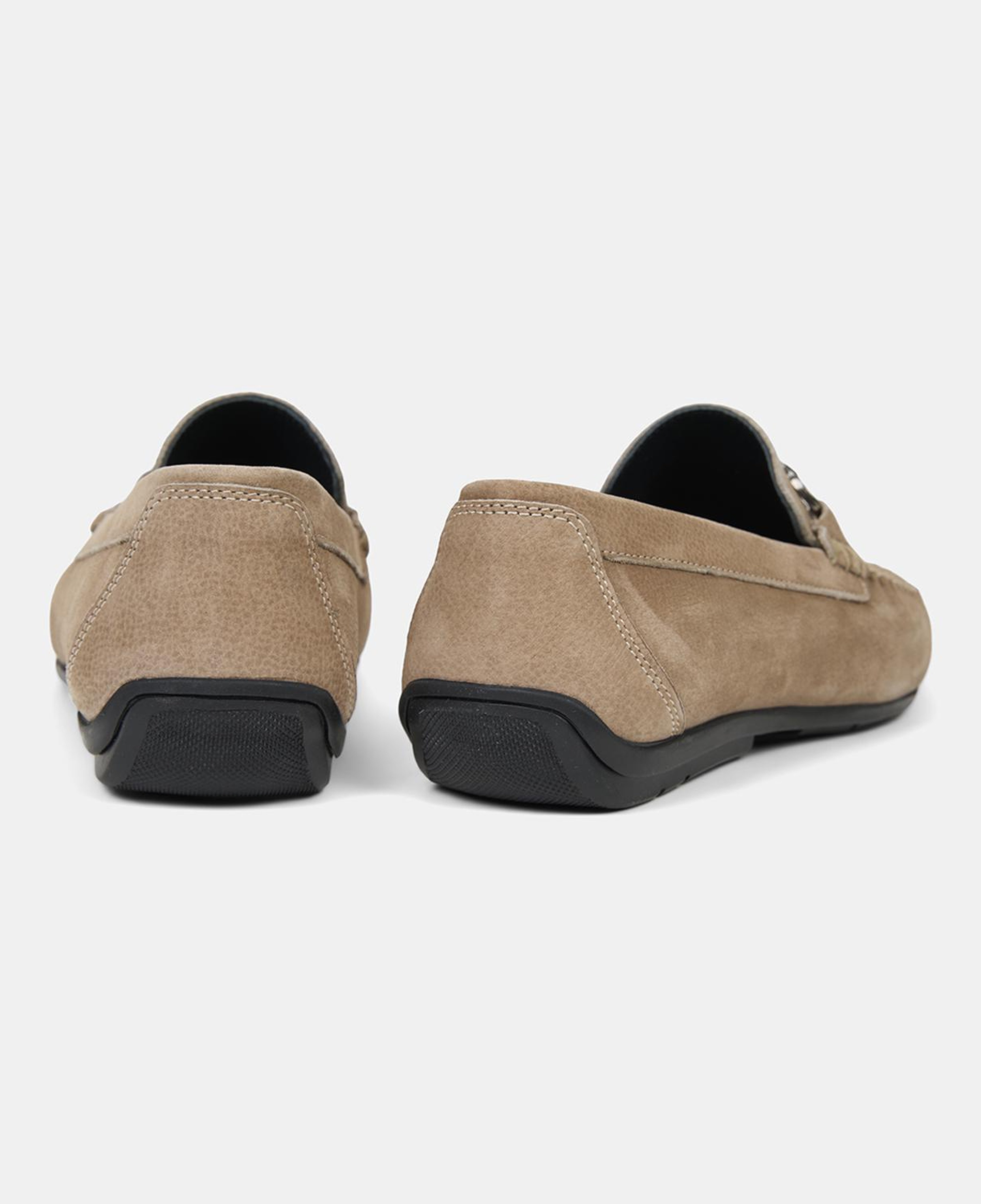 Erkek Vizon Metal Toka Detaylı Süet Loafer