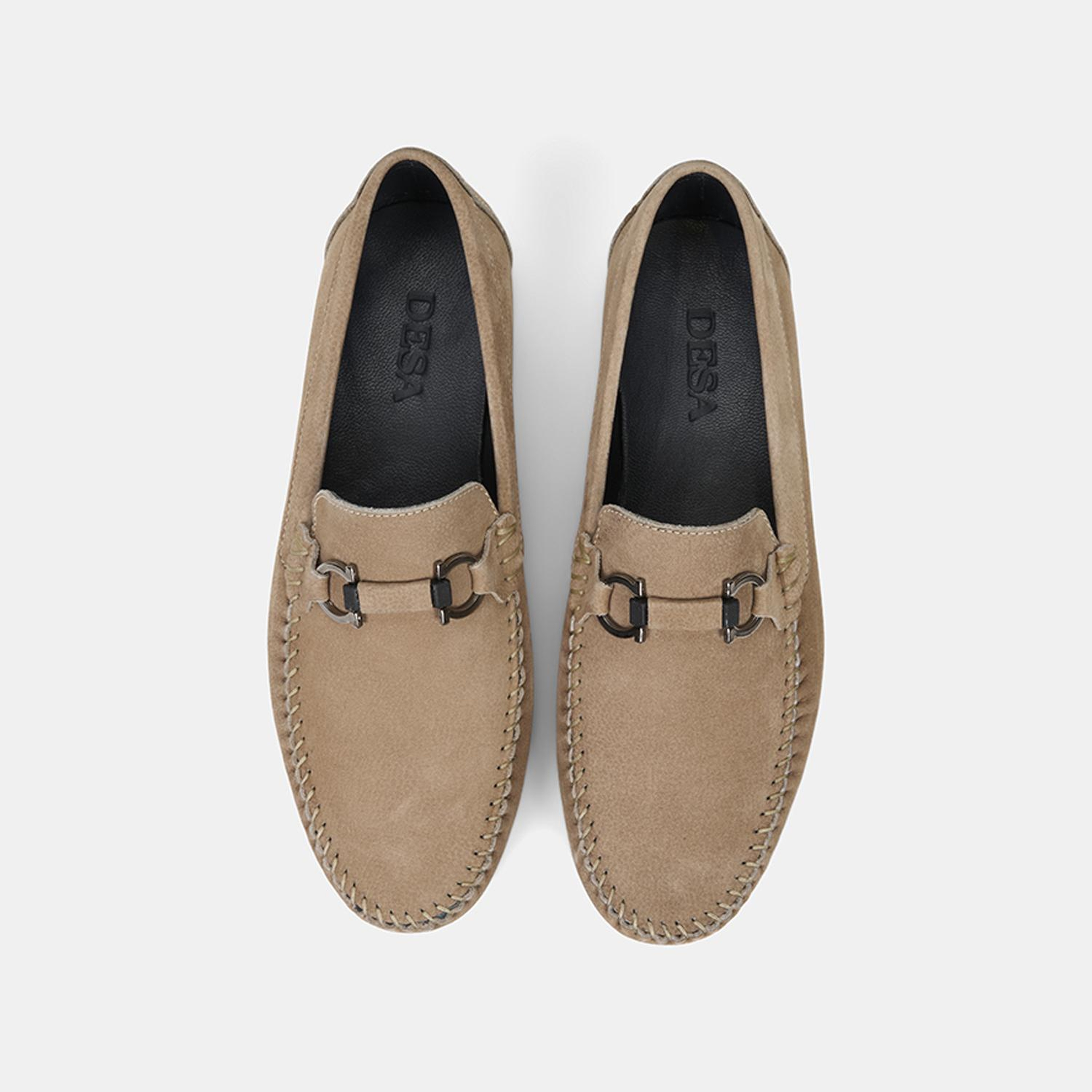 Erkek Vizon Metal Toka Detaylı Süet Loafer