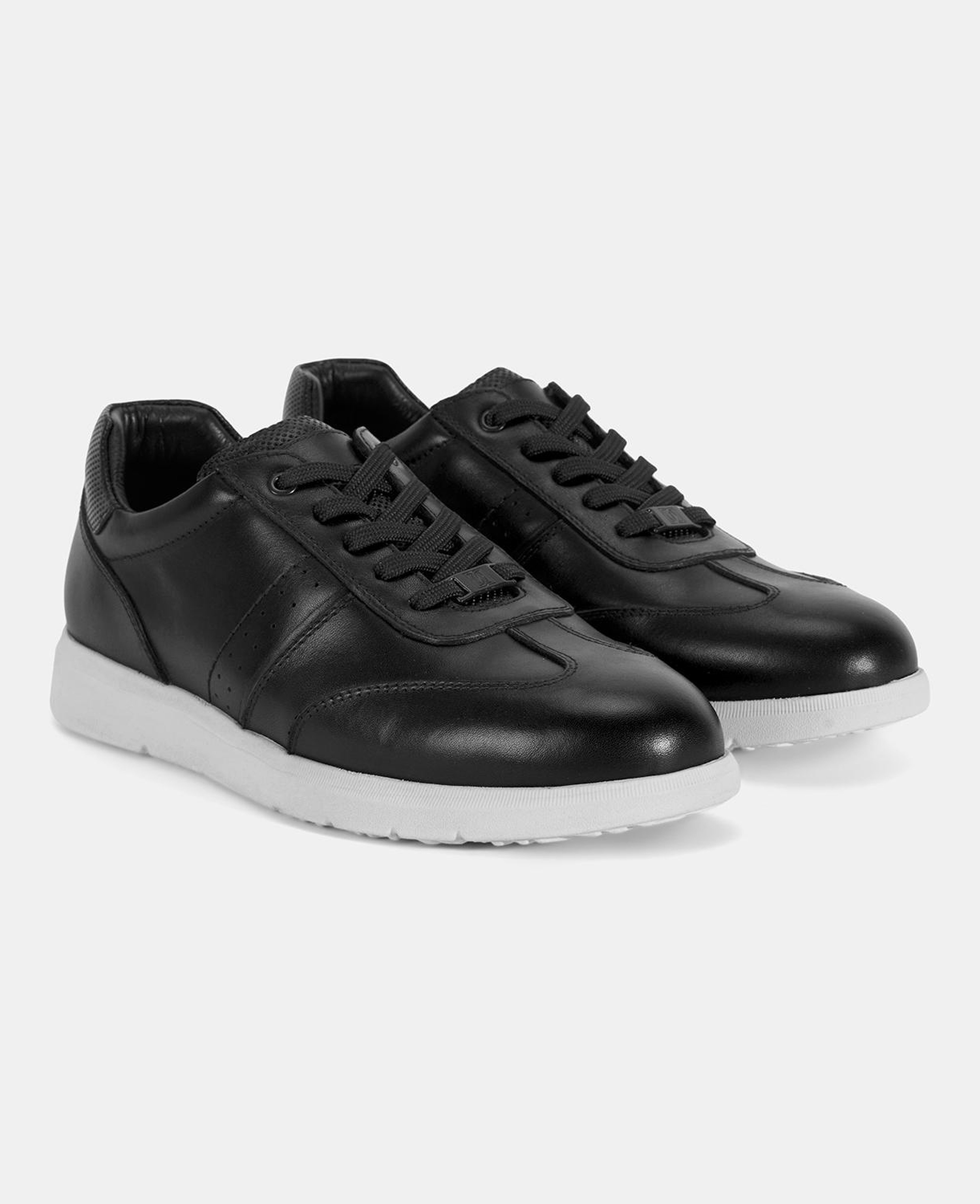 Erkek Siyah DesaComfort Deri Sneaker