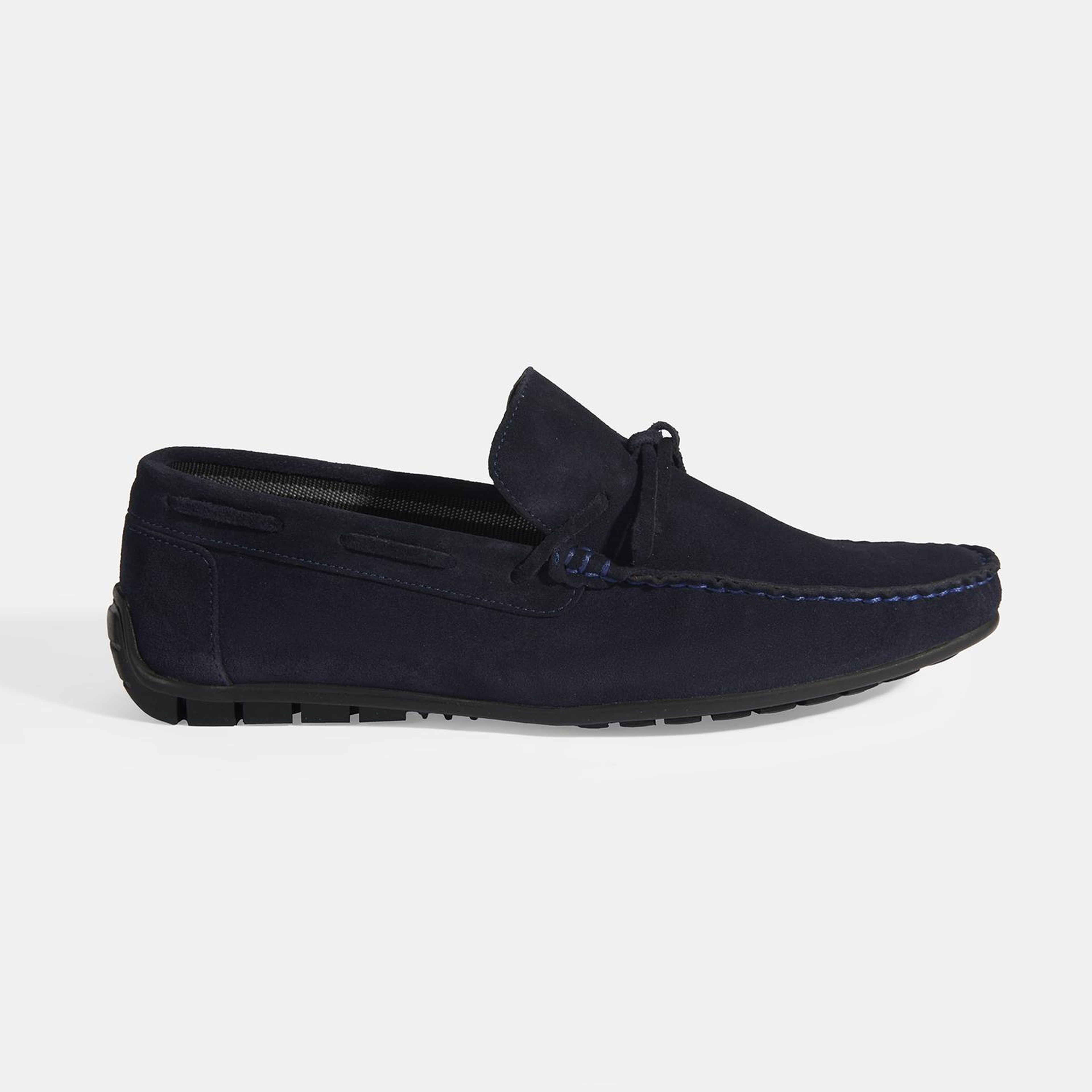 Calandra Lacivert Erkek Bağcık Detaylı Slip-On Süet Loafer