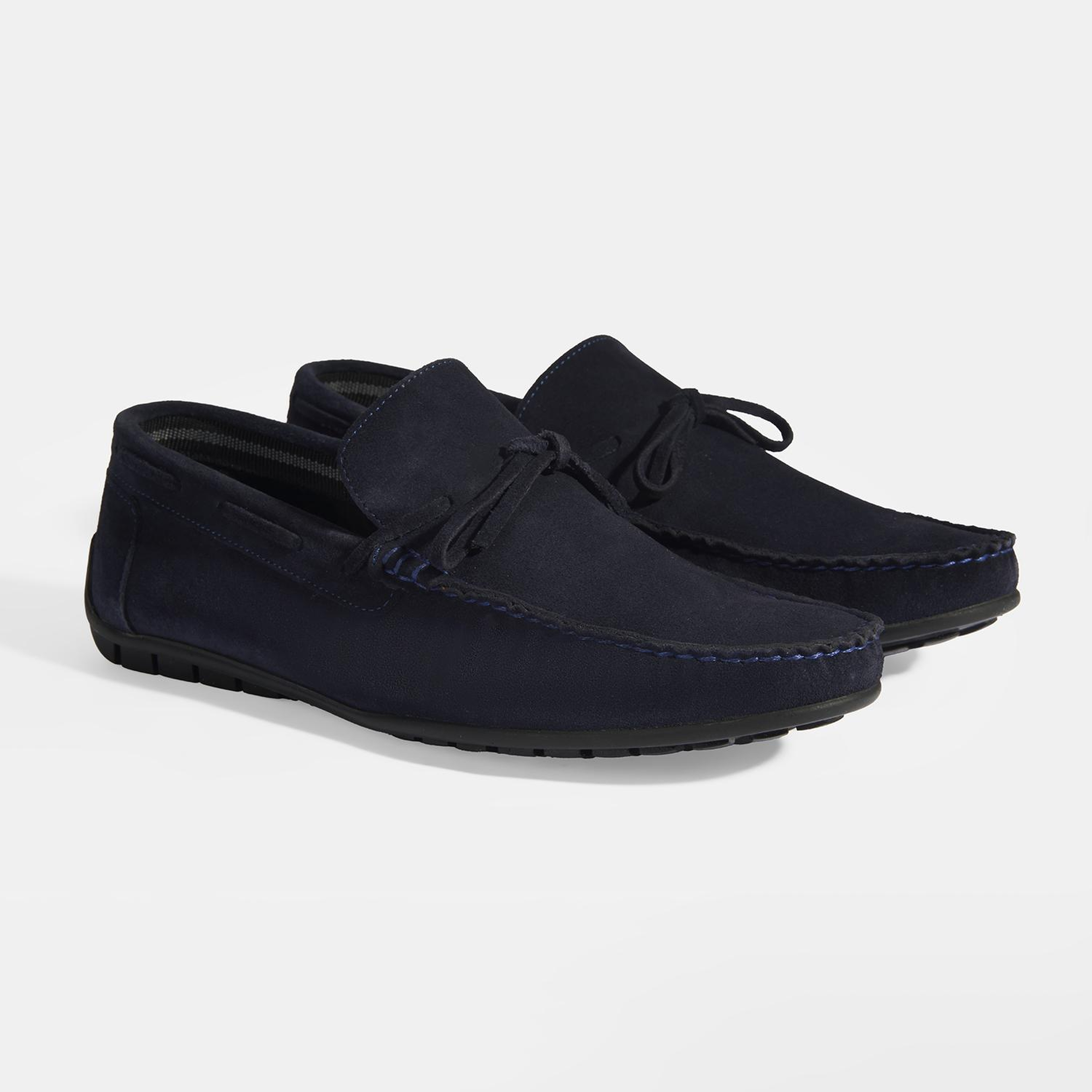 Calandra Lacivert Erkek Bağcık Detaylı Slip-On Süet Loafer