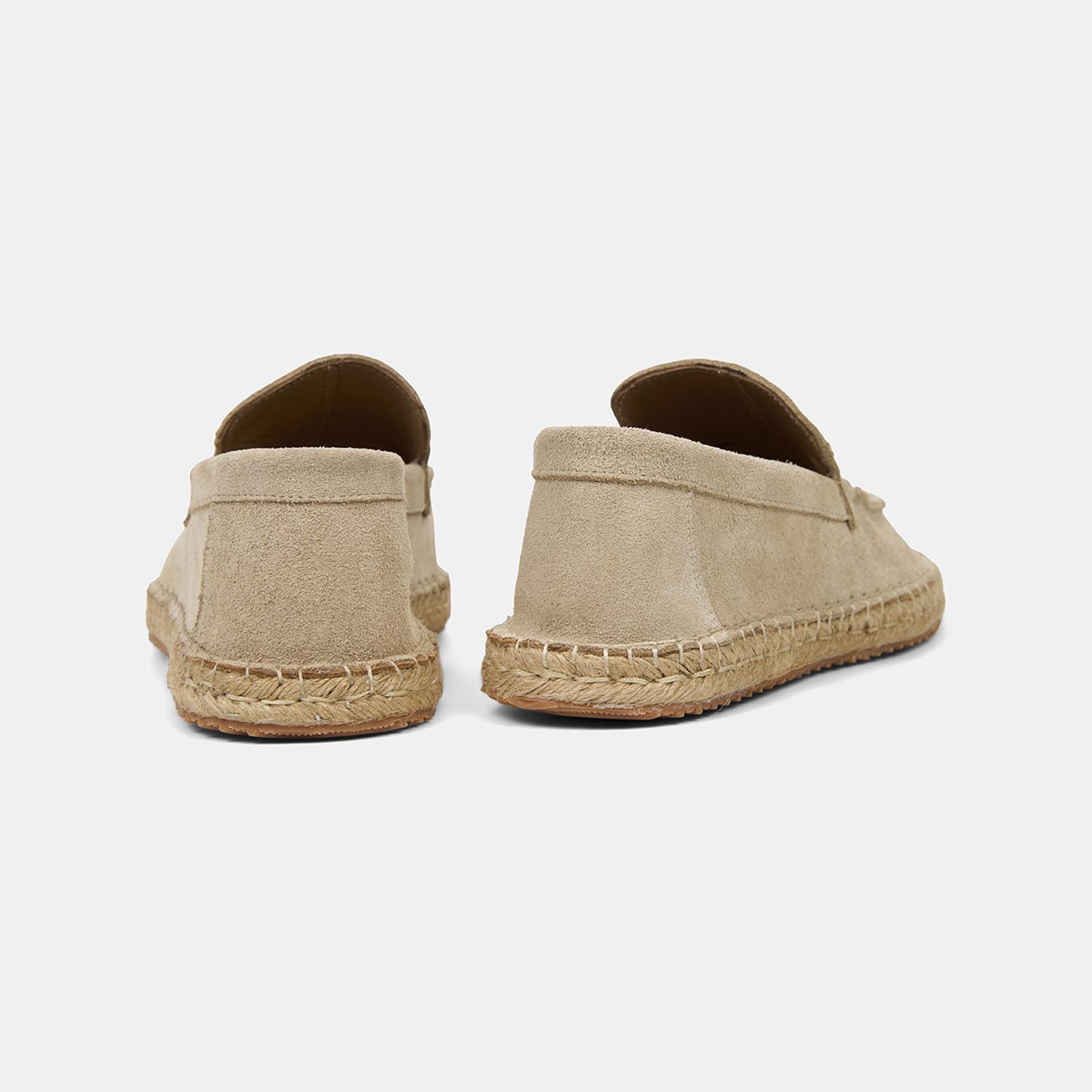 Erkek Bej Spor Süet Deri Espadril