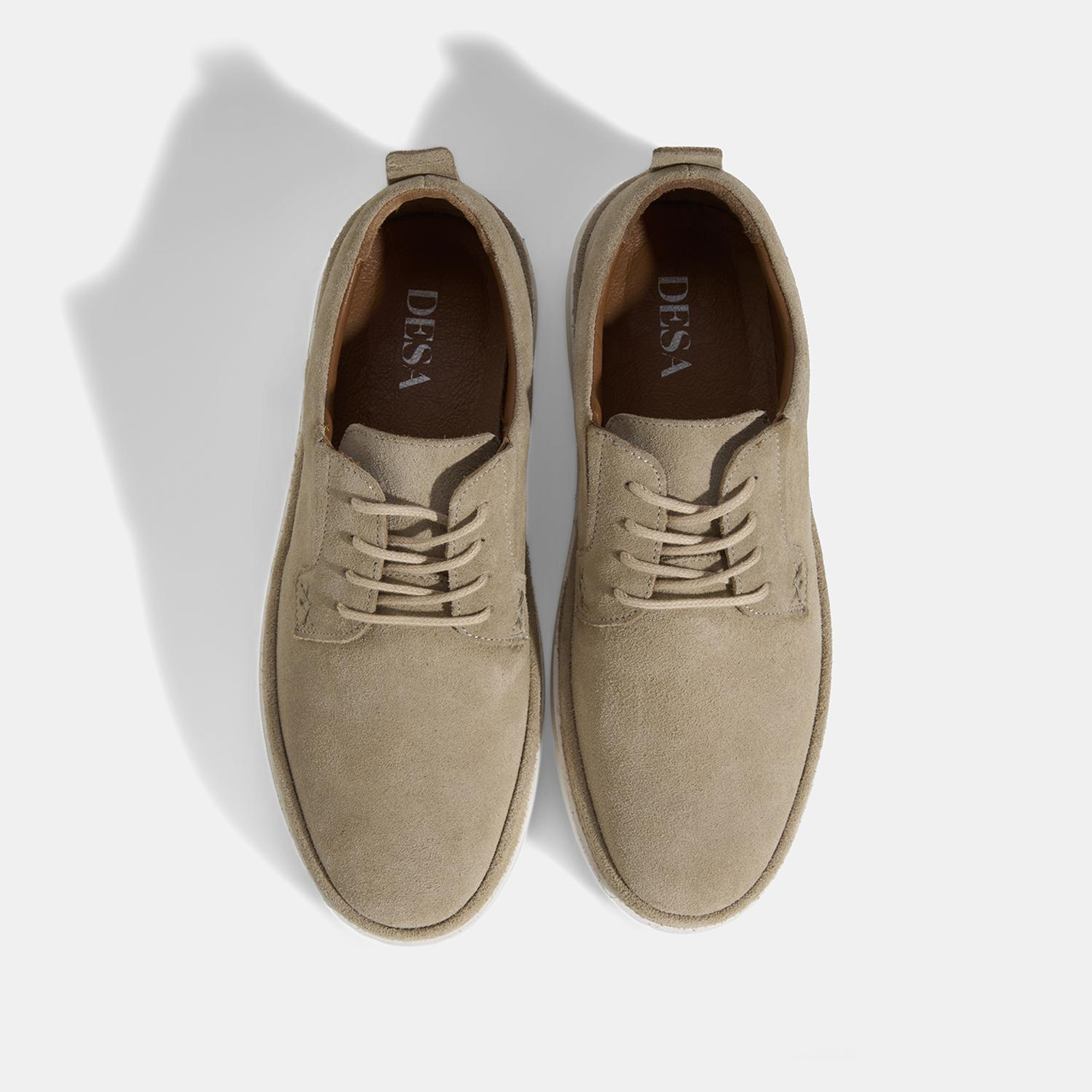 Erkek Bej Bağcıklı Süet Günlük Ayakkabı