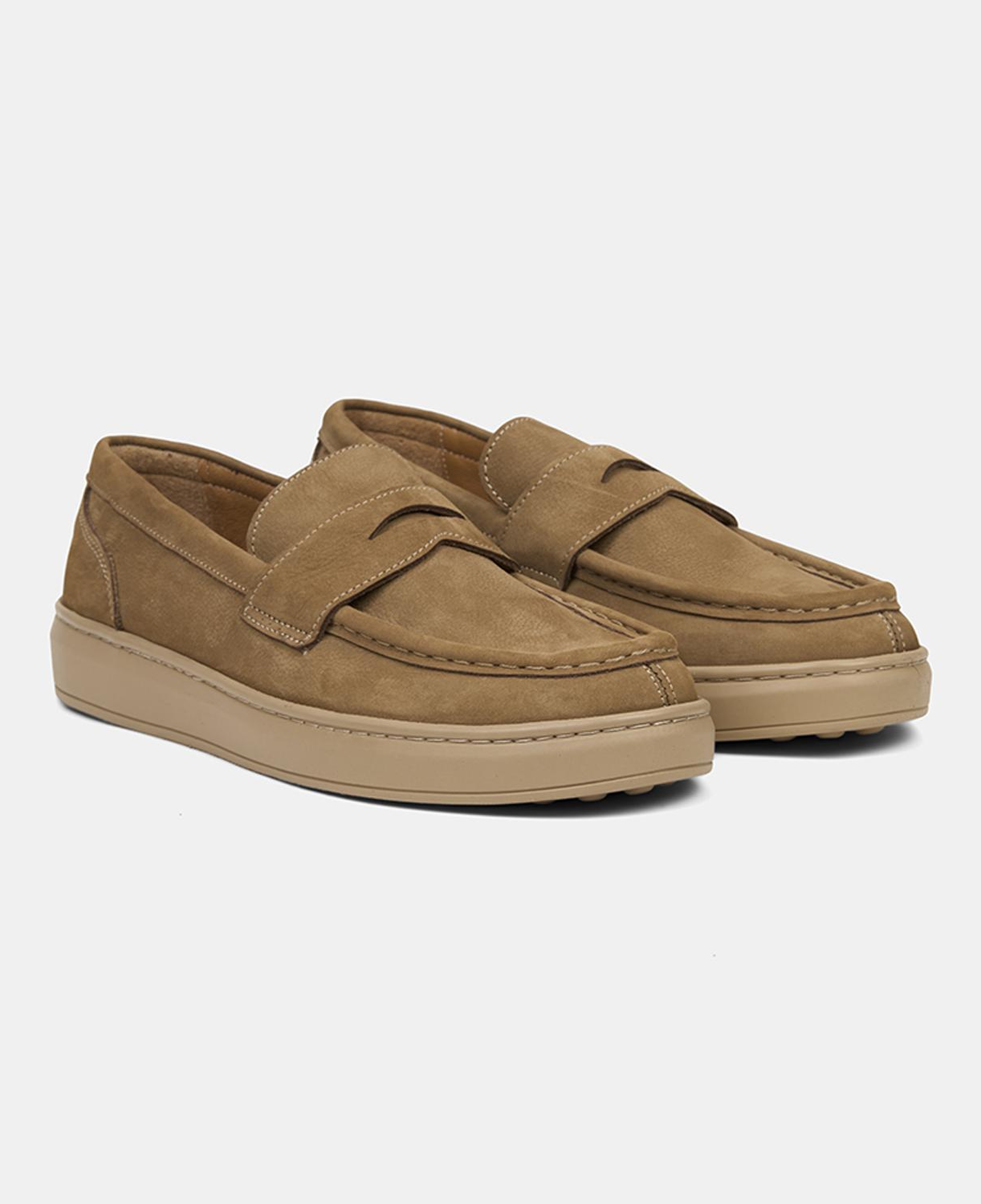Erkek Vizon Nubuk Deri Loafer