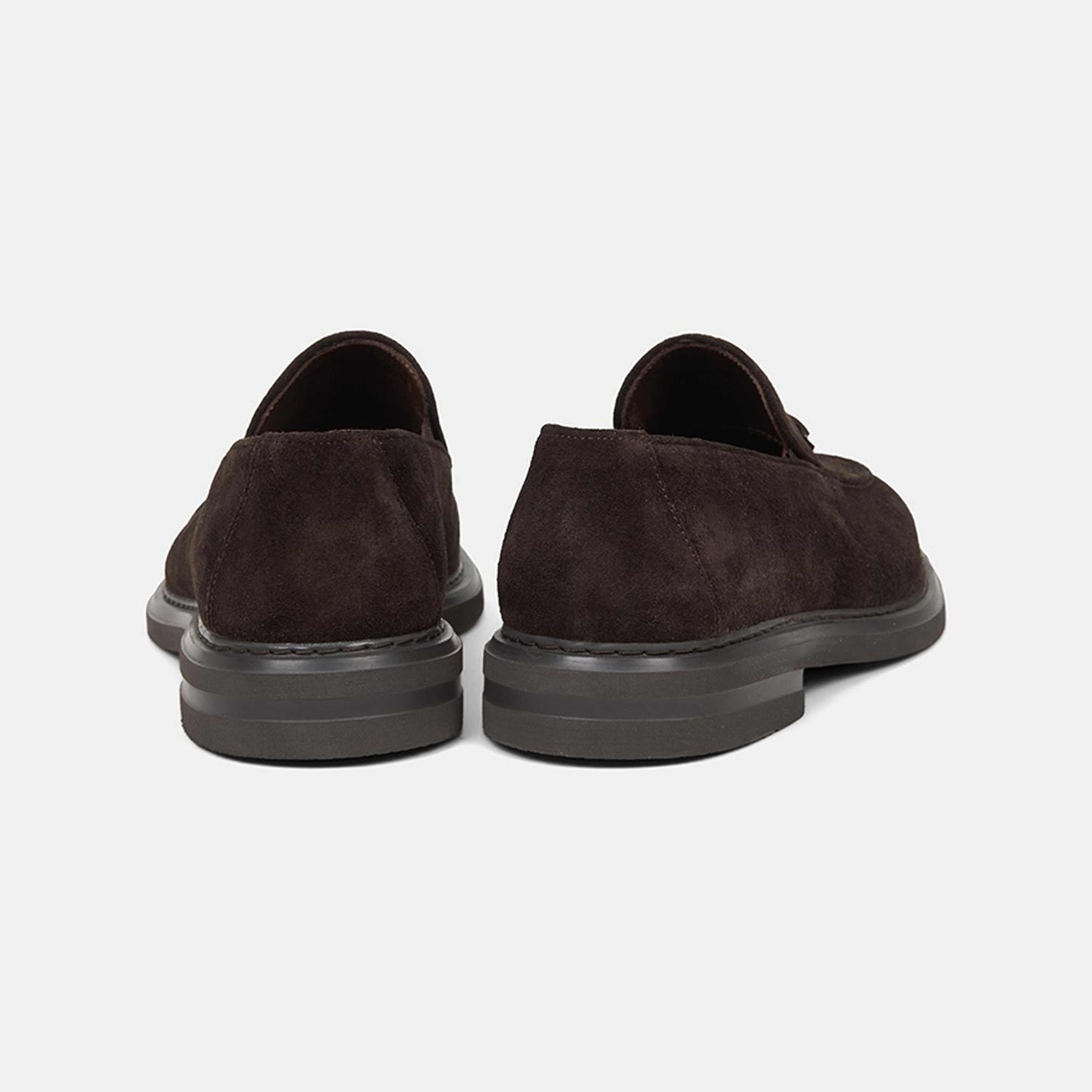 Erkek Kahve Püskül Detaylı Klasik Süet Deri Loafer