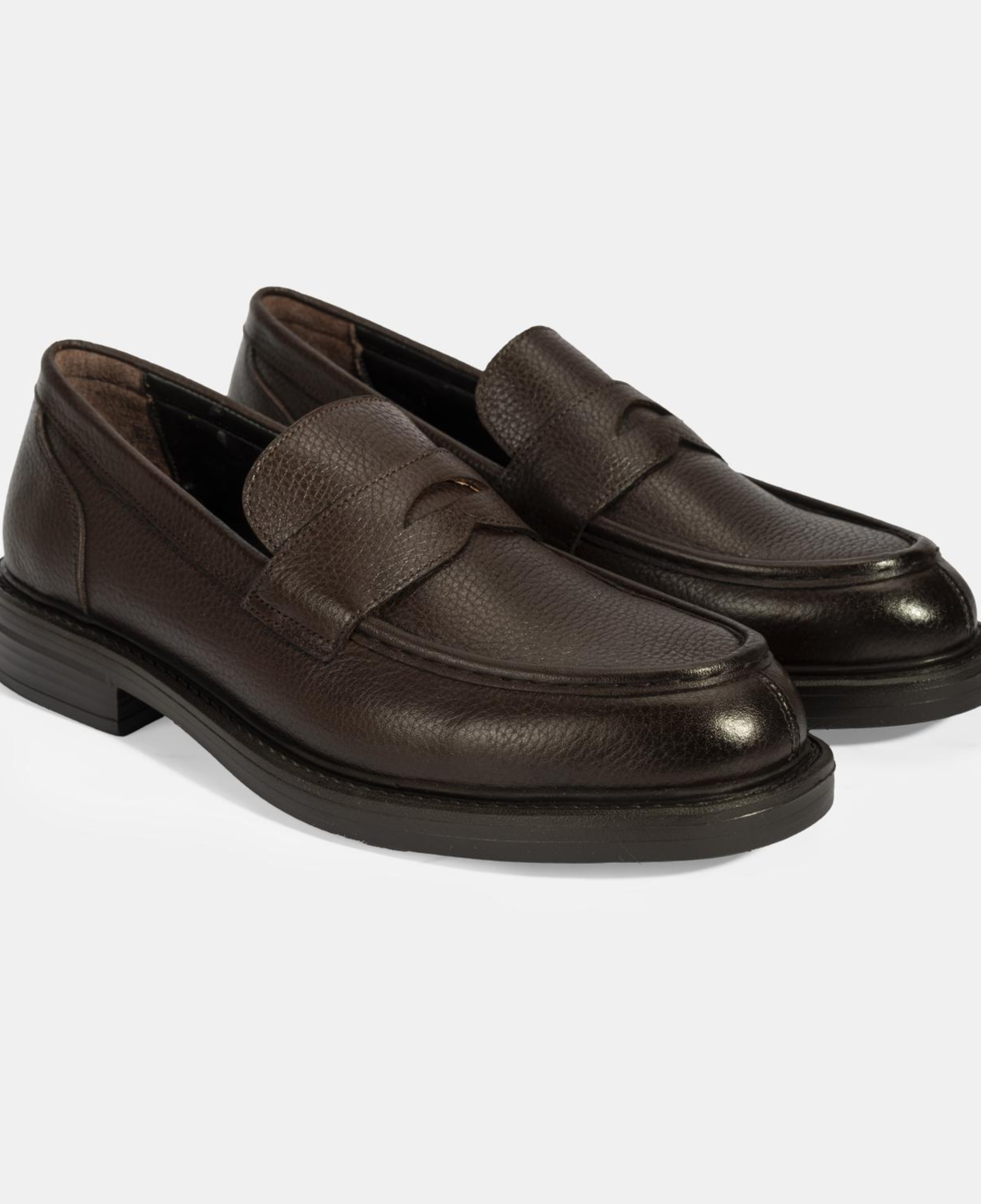 Erkek Kahve Deri Loafer