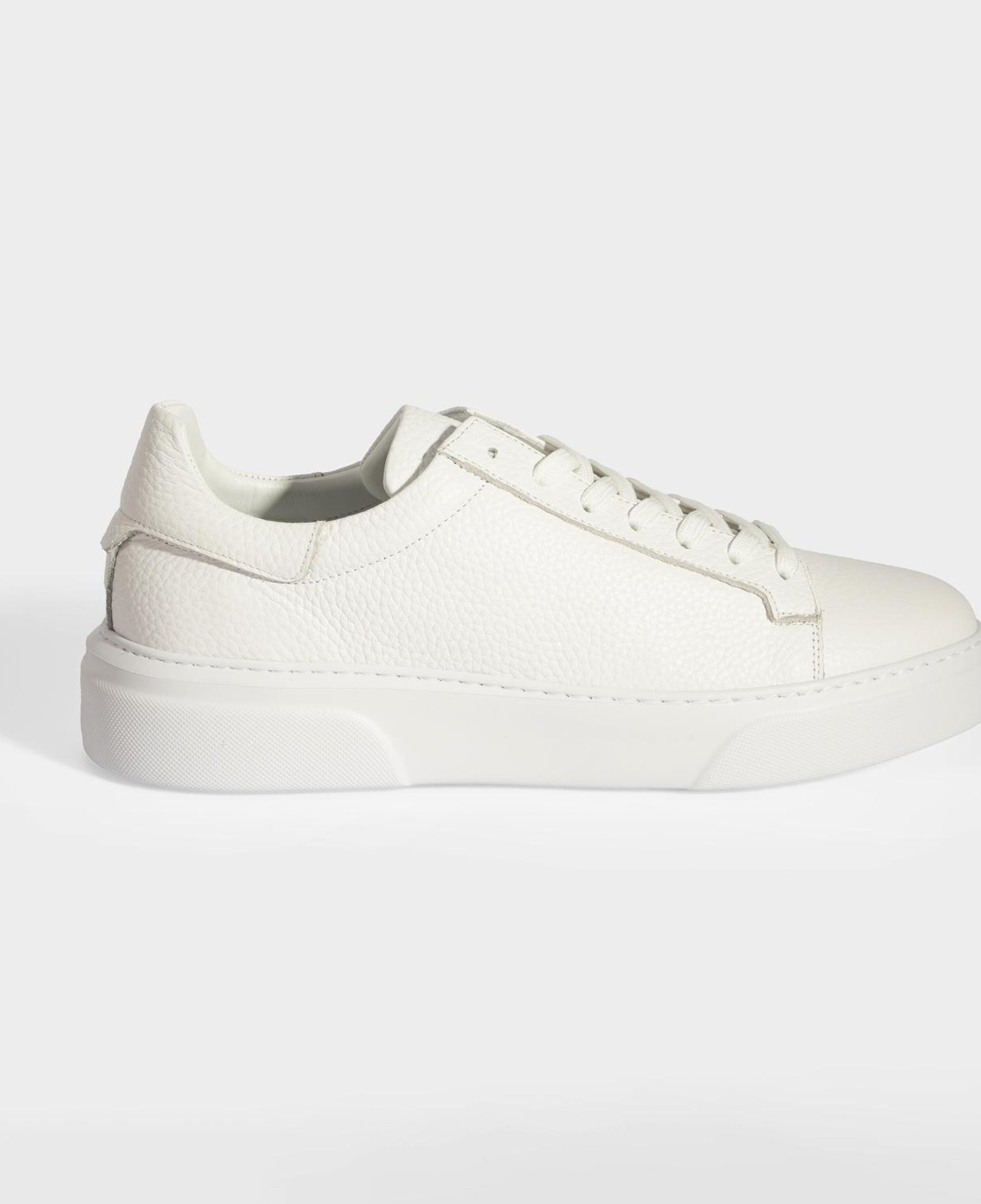 Erkek Beyaz Bağcıklı Deri Günlük Ayakkabı