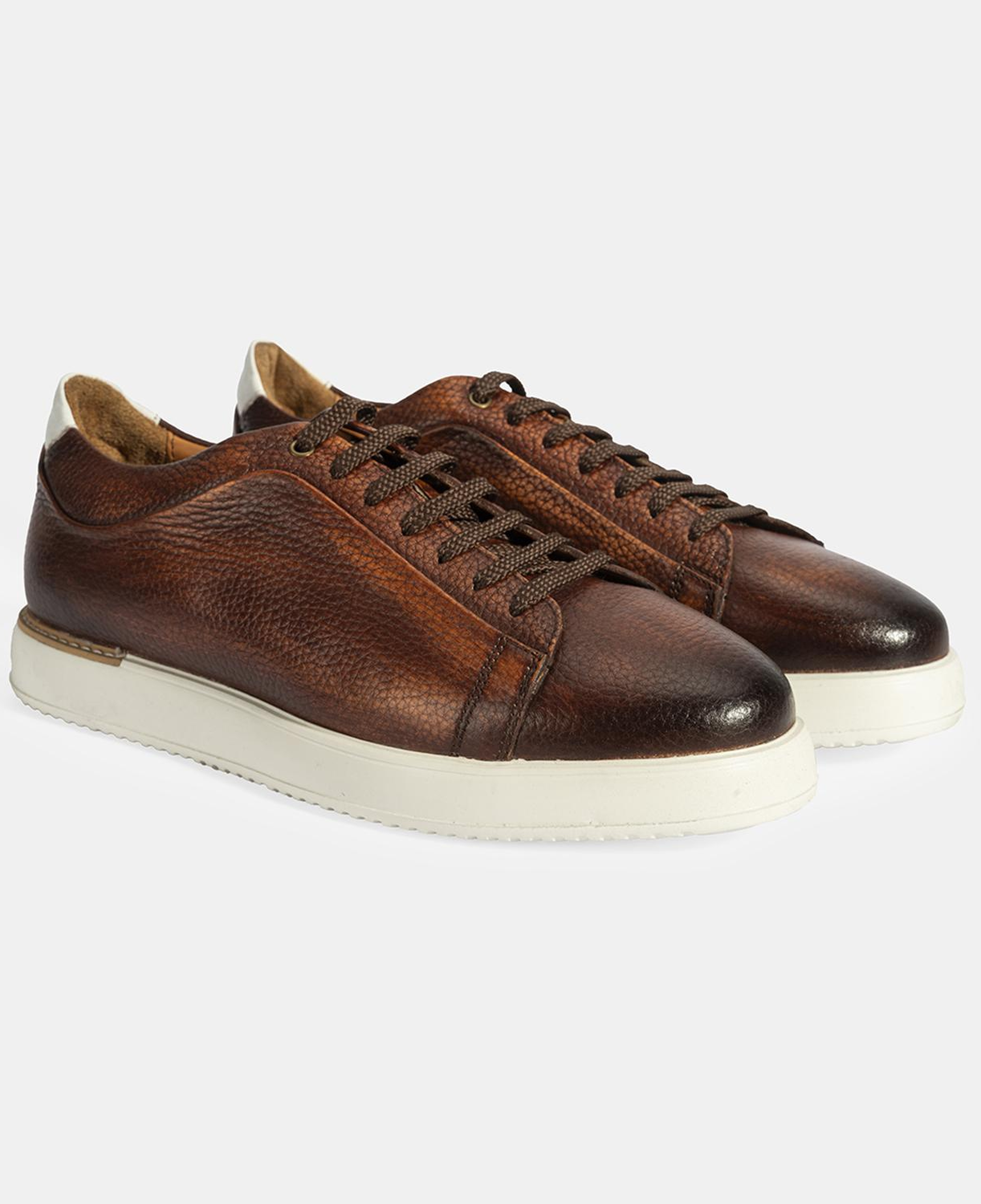 Erkek Taba Bağcıklı Günlük Deri Ayakkabı