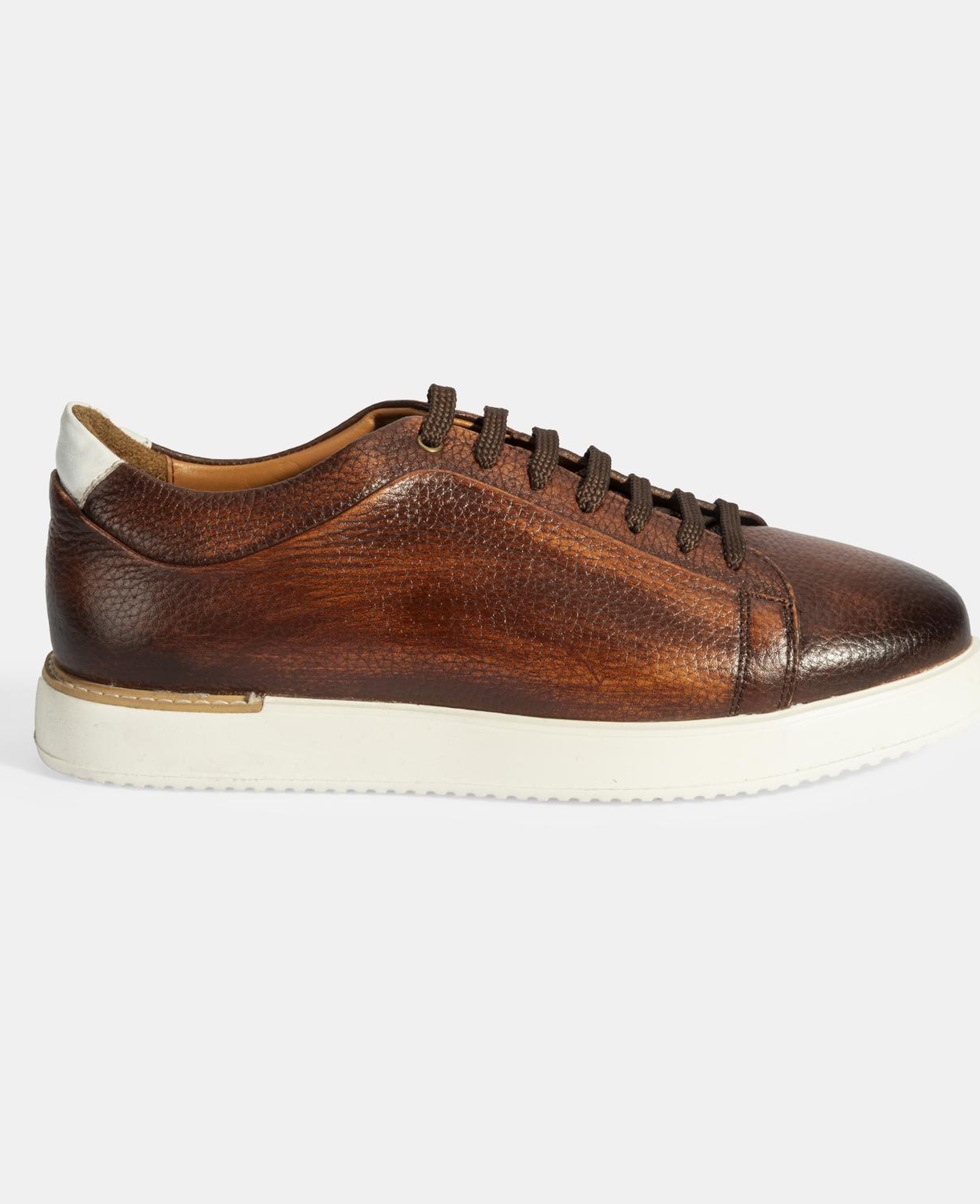 Erkek Taba Bağcıklı Günlük Deri Ayakkabı