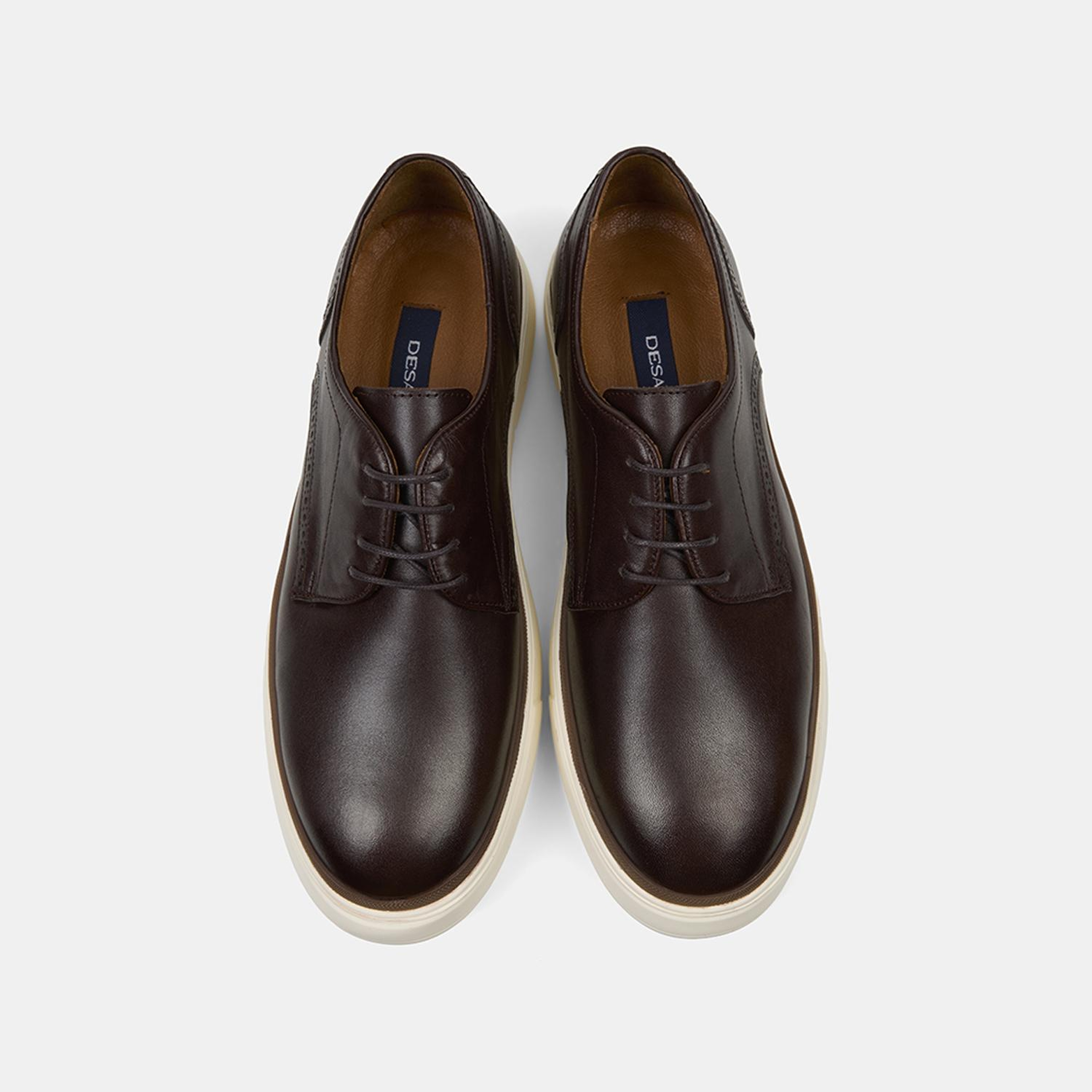 Erkek Kahve Bağcıklı Kalın Tabanlı Klasik Ayakkabı