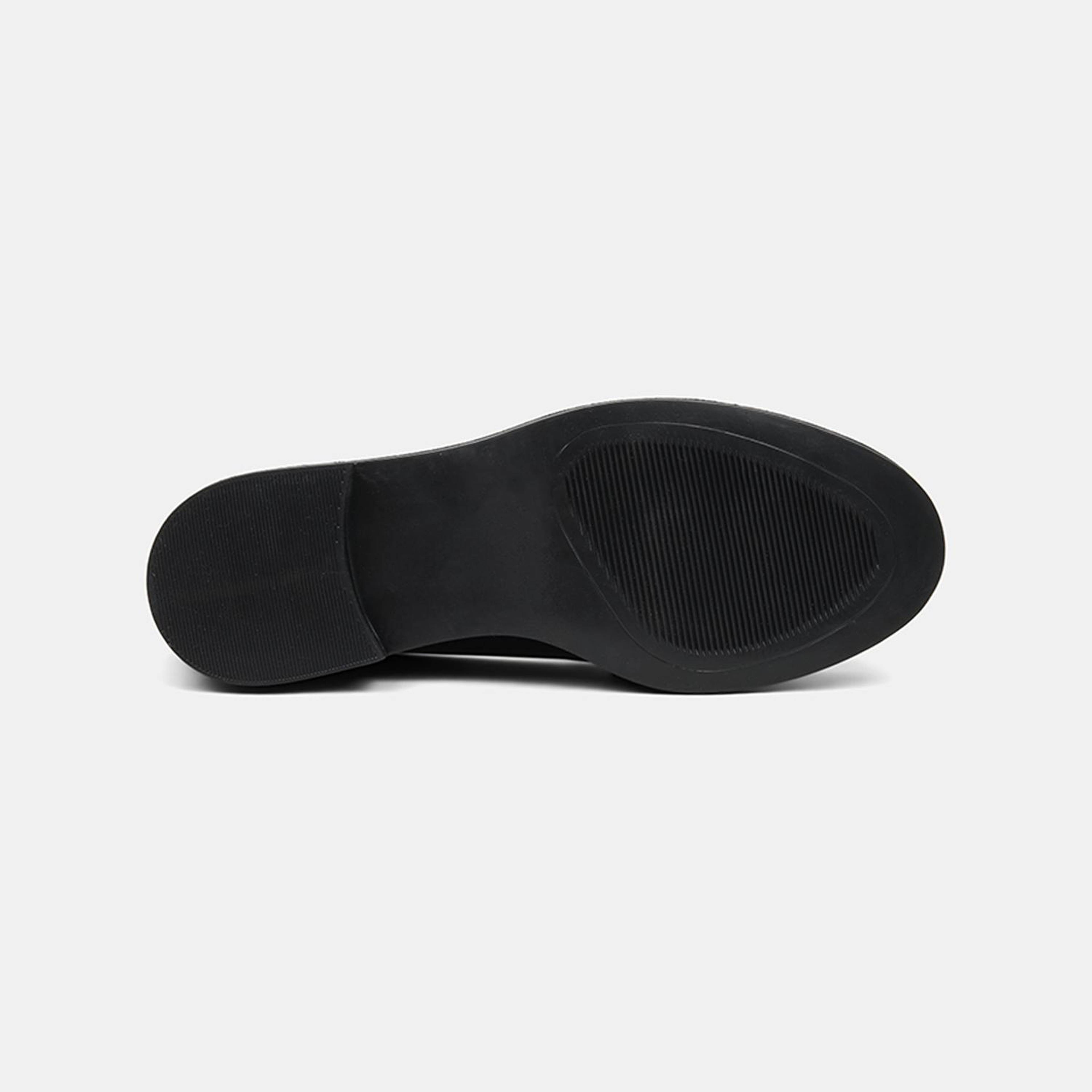 Kadın Siyah Metal Toka Aksesuarlı Loafer