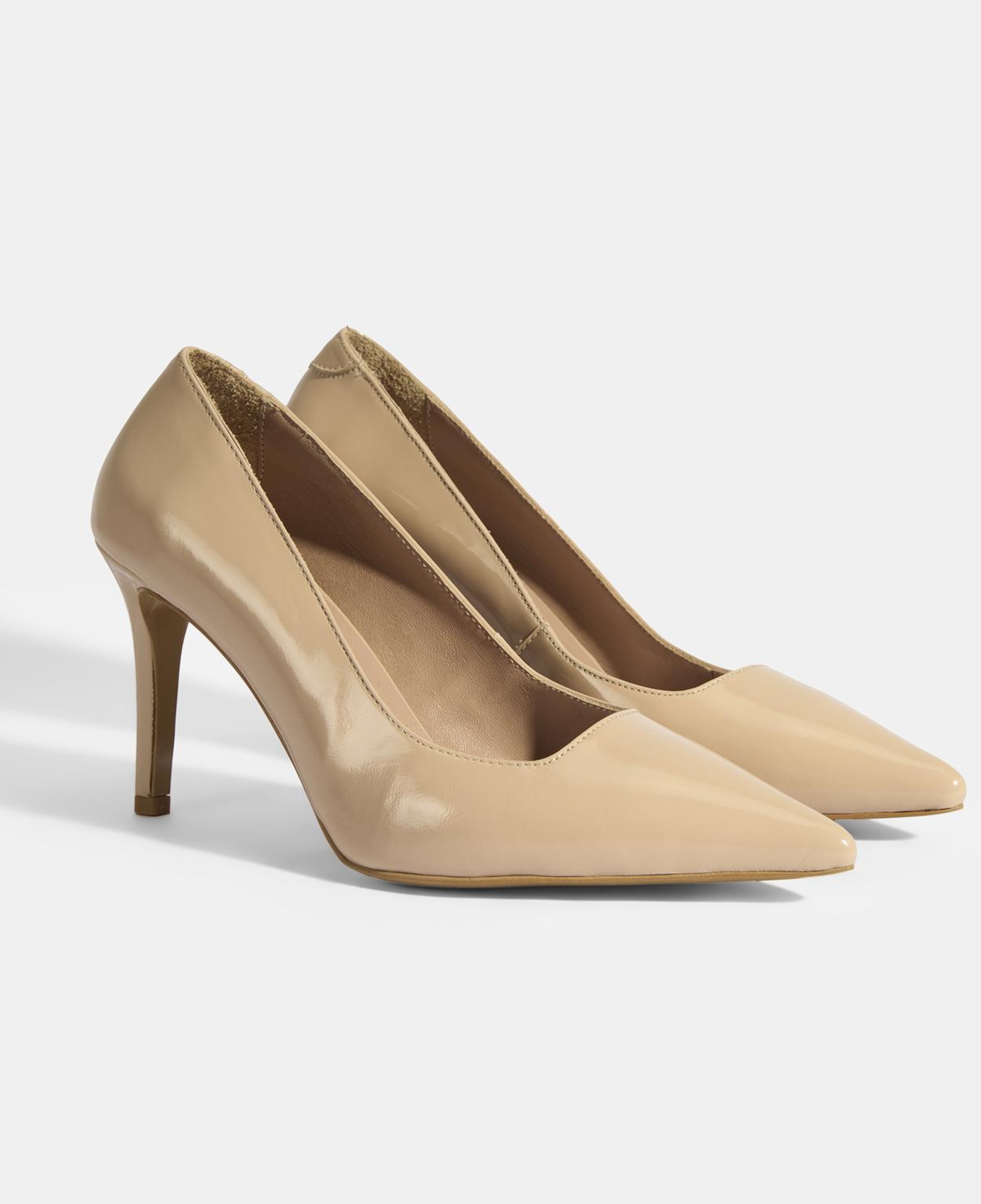 Kadın Bej Rugan Topuklu Ayakkabı