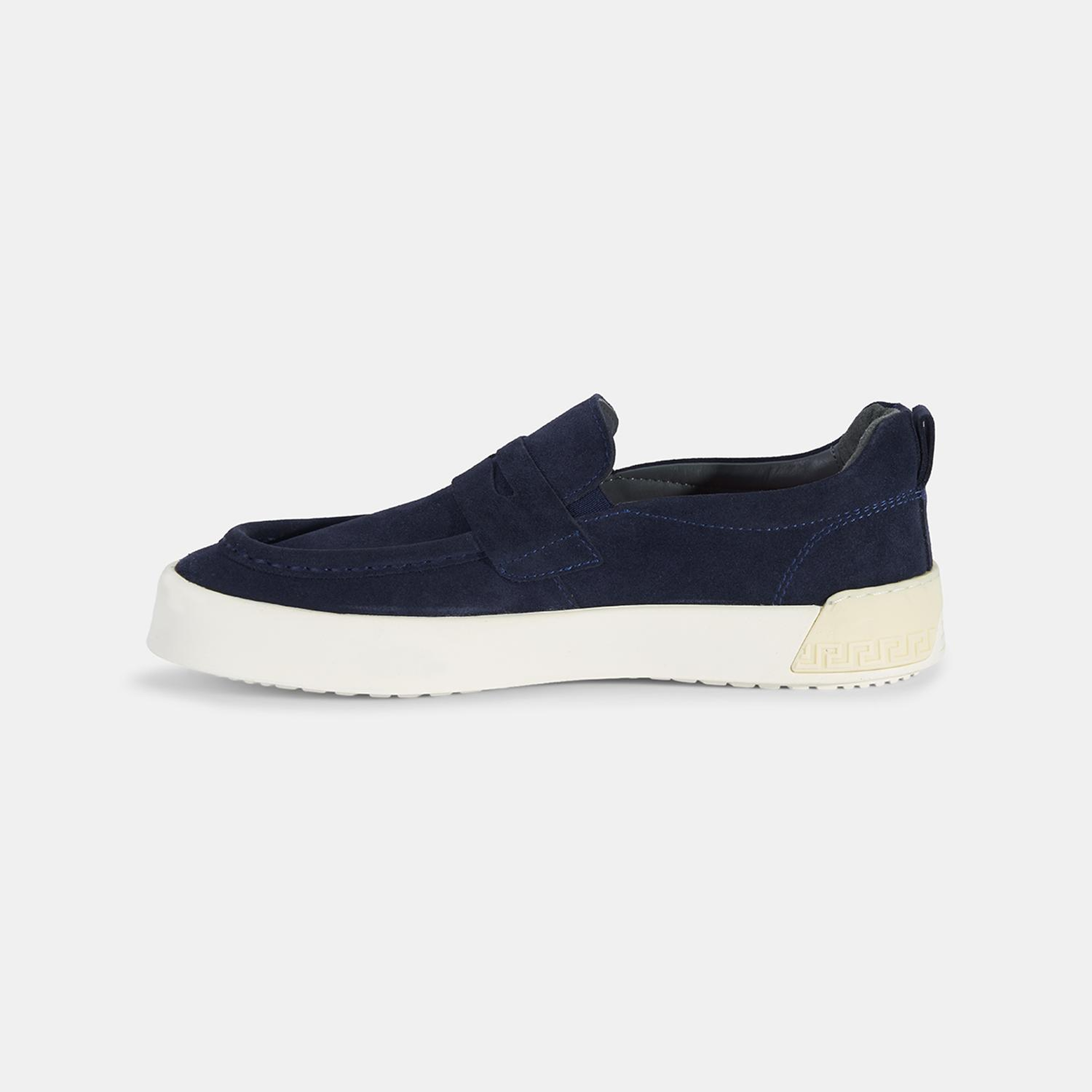 Erkek Lacivert Süet Deri Loafer