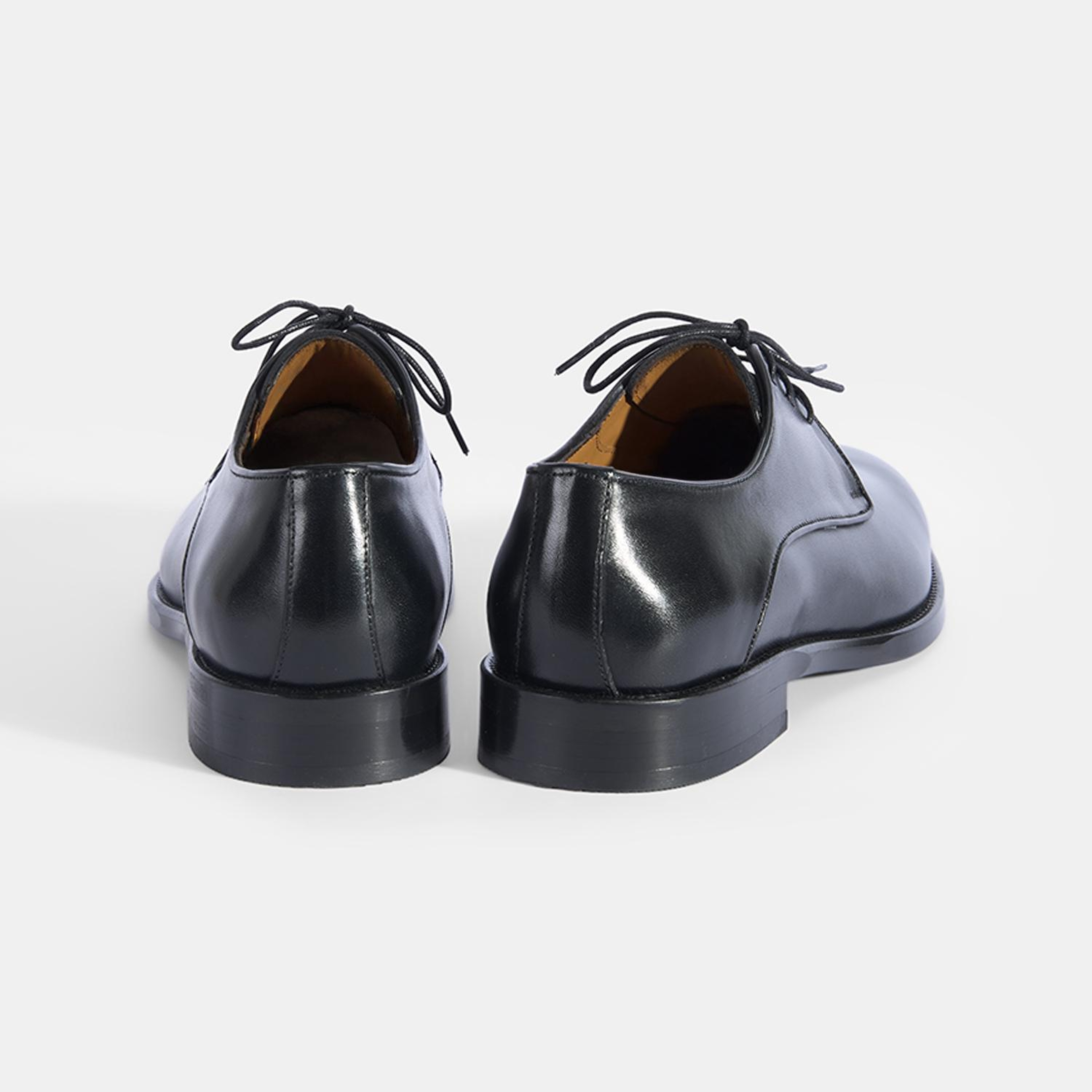 Erkek Siyah Bağcıklı Klasik Deri Ayakkabı