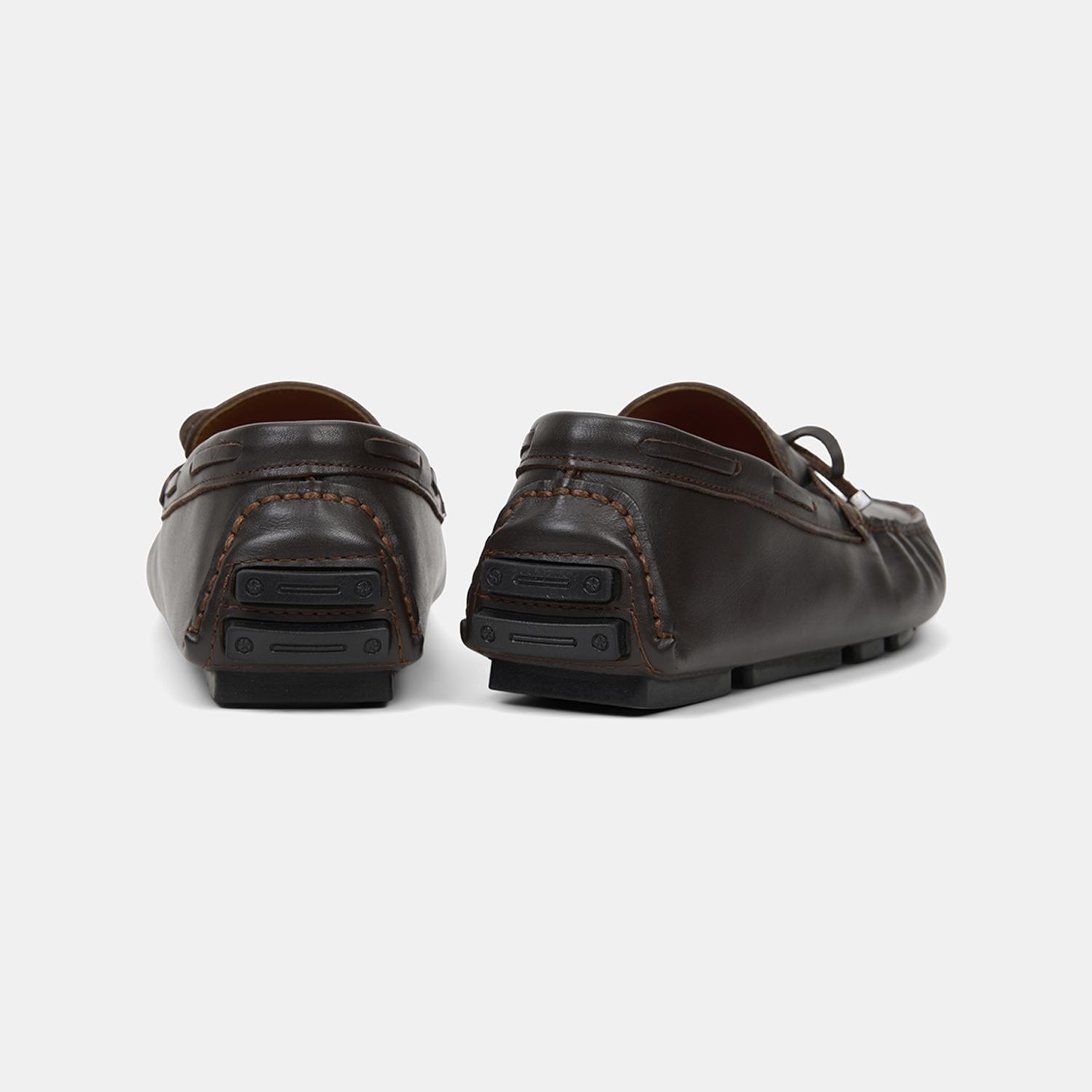 Erkek Kahve Bağcık Detaylı Deri Loafer