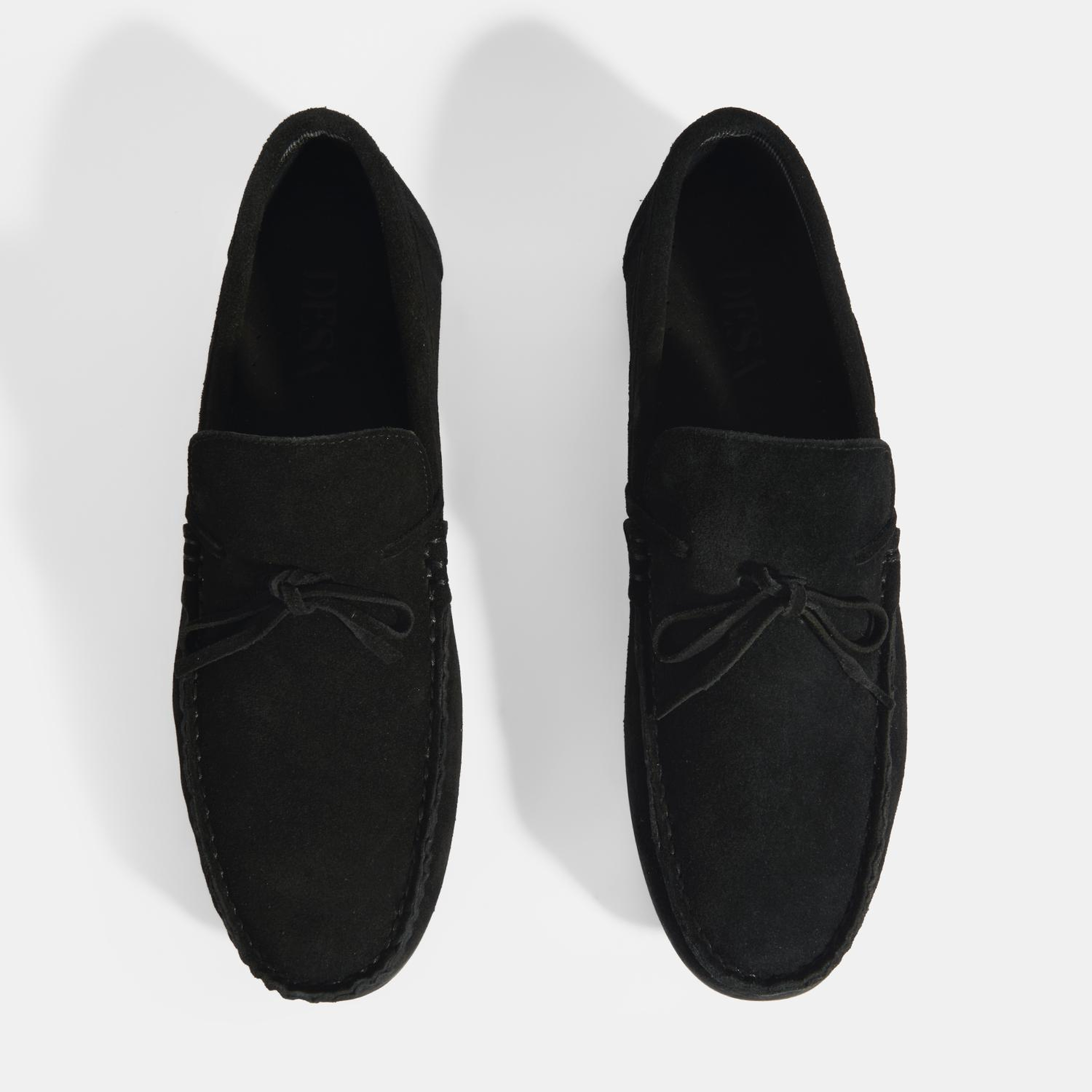 Calandra Siyah Erkek Bağcık Detaylı Slip-On Süet Loafer