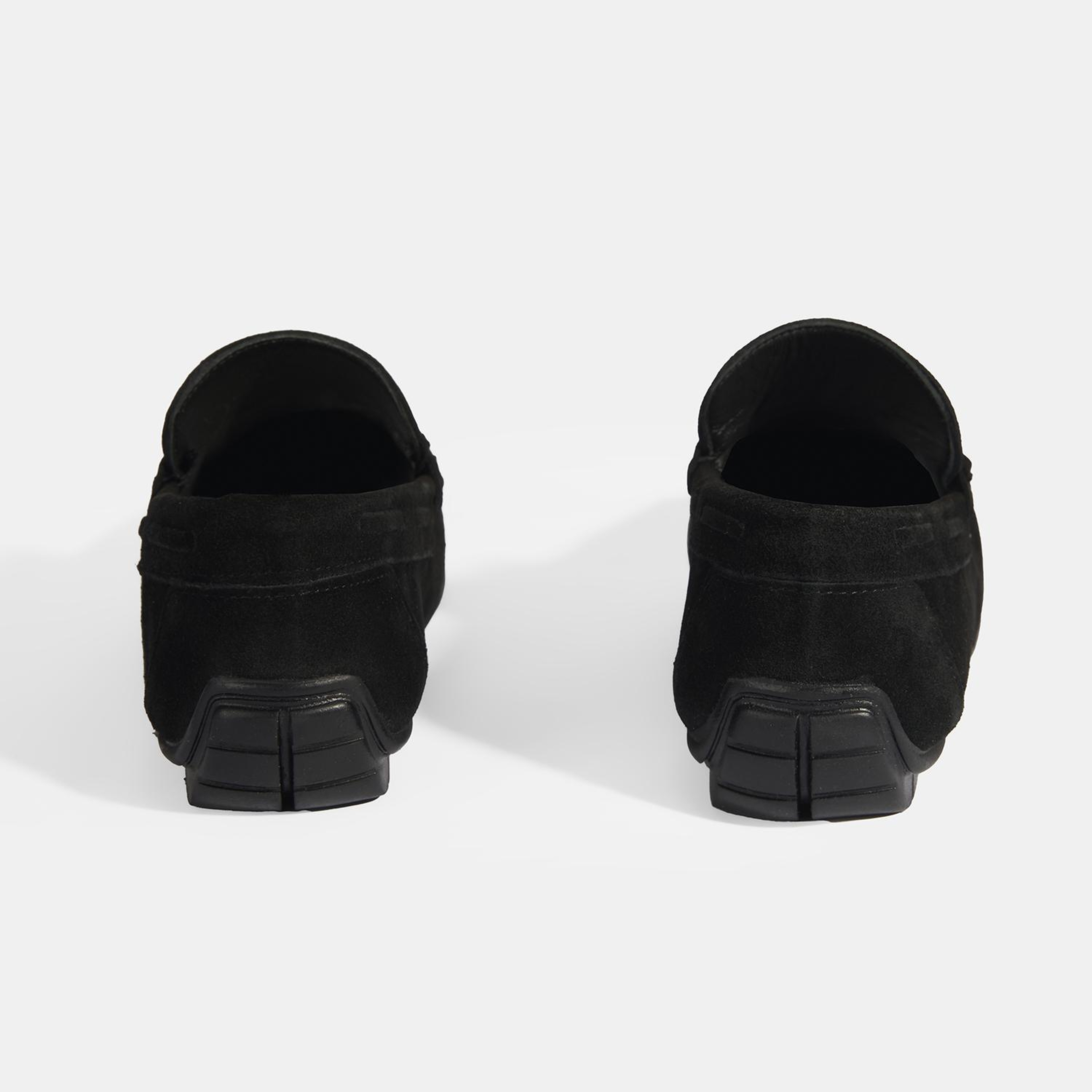 Calandra Siyah Erkek Bağcık Detaylı Slip-On Süet Loafer