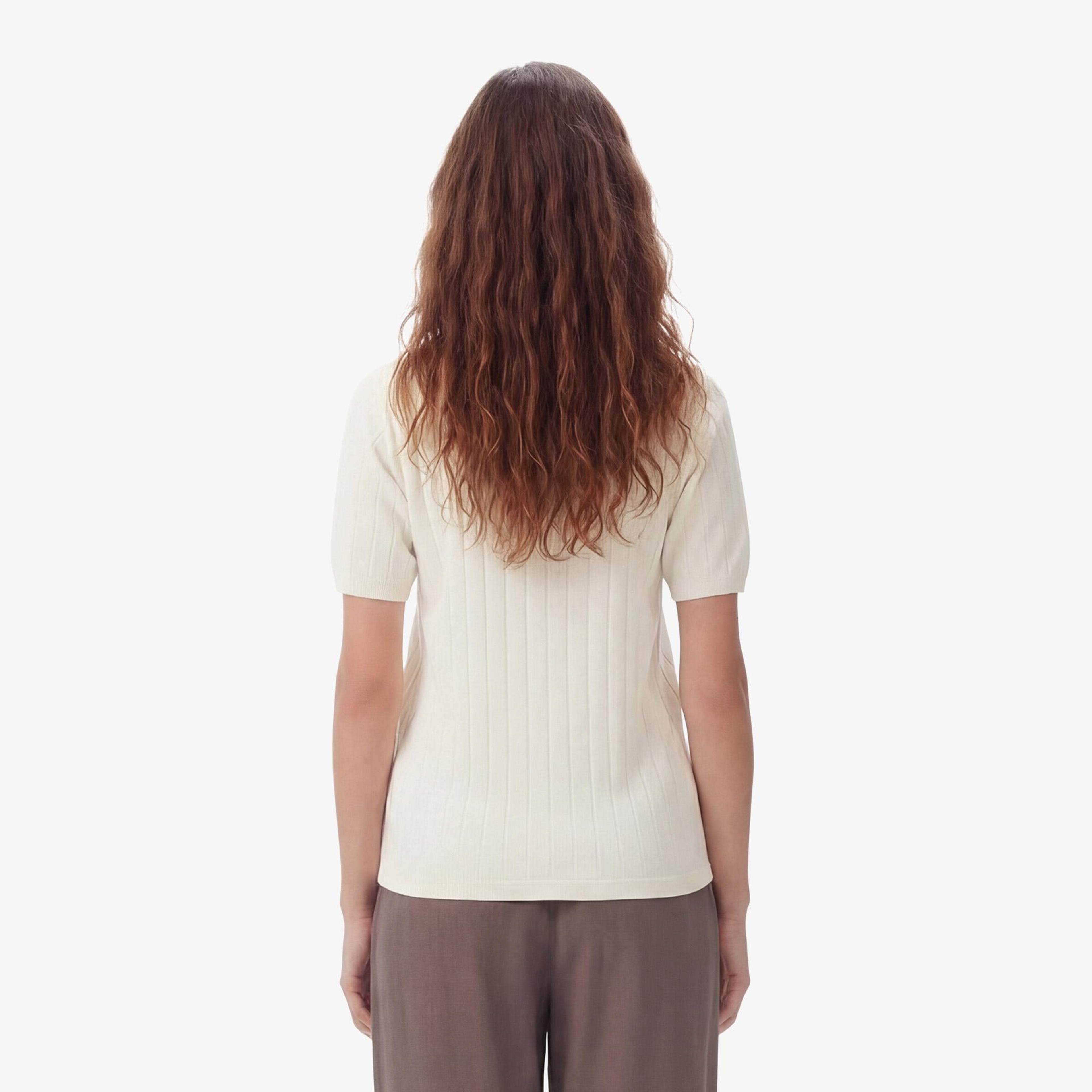 Nautica Kadın Krem Slim Fit Triko