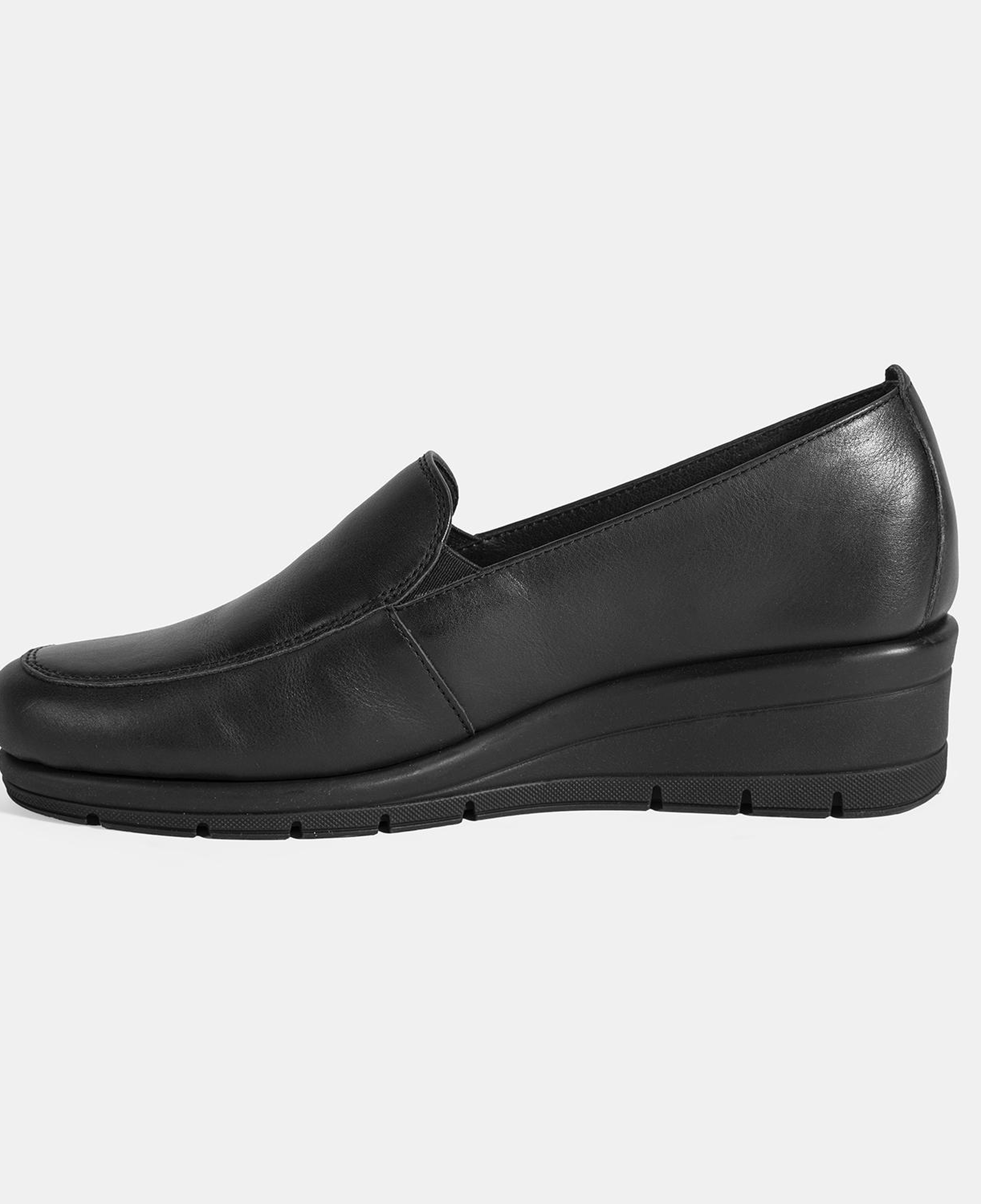 Kadın Siyah DesaComfort Dolgu Topuklu Deri Ayakkabı