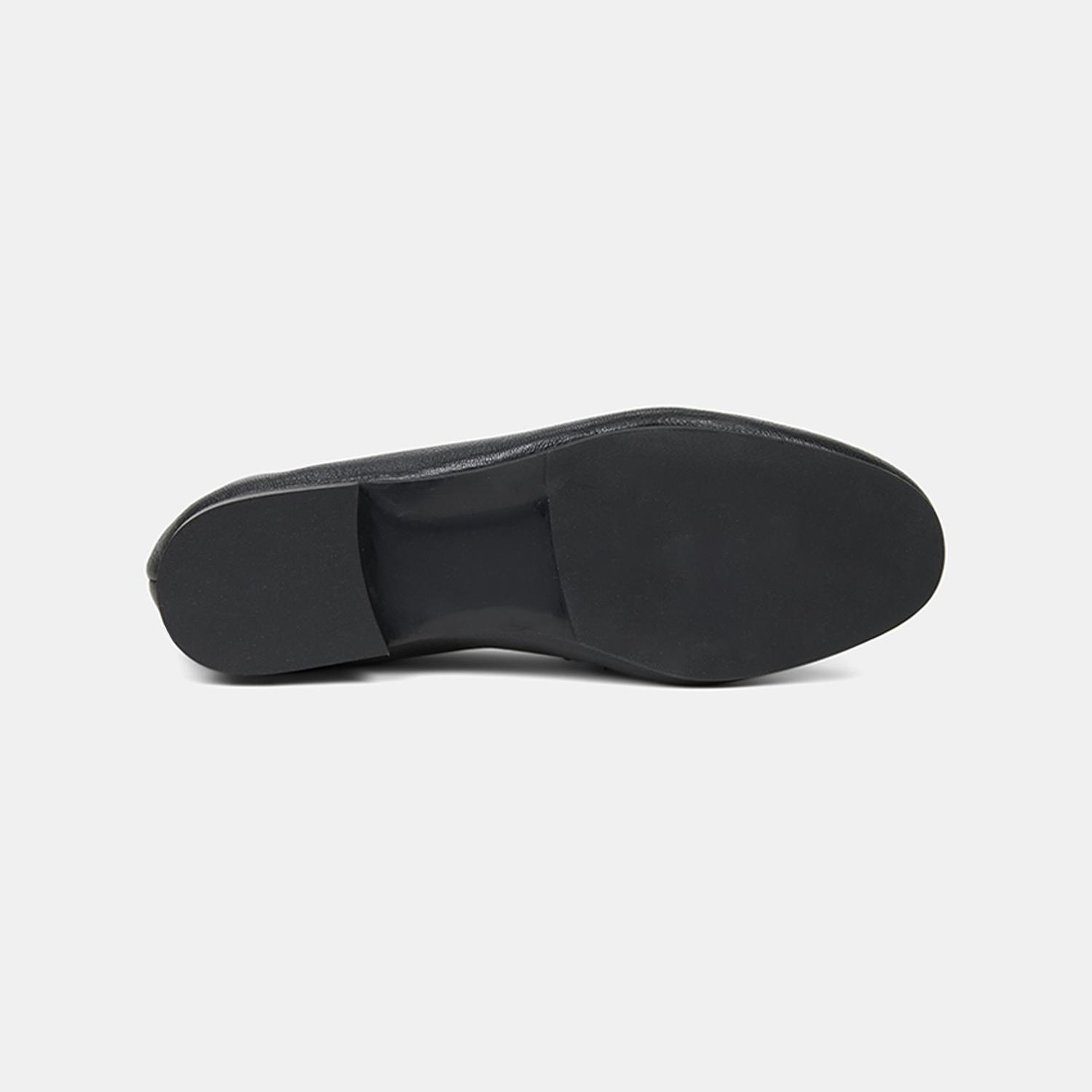 Kadın Siyah Metal Gold Tokalı Deri Loafer